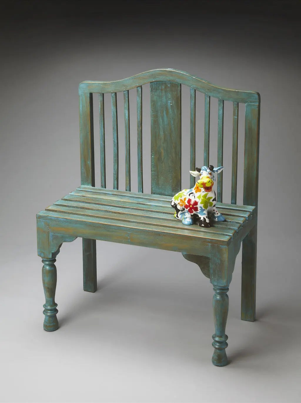 30" Blue Solid Wood Garden Patio Bench Homeroots Outdoor