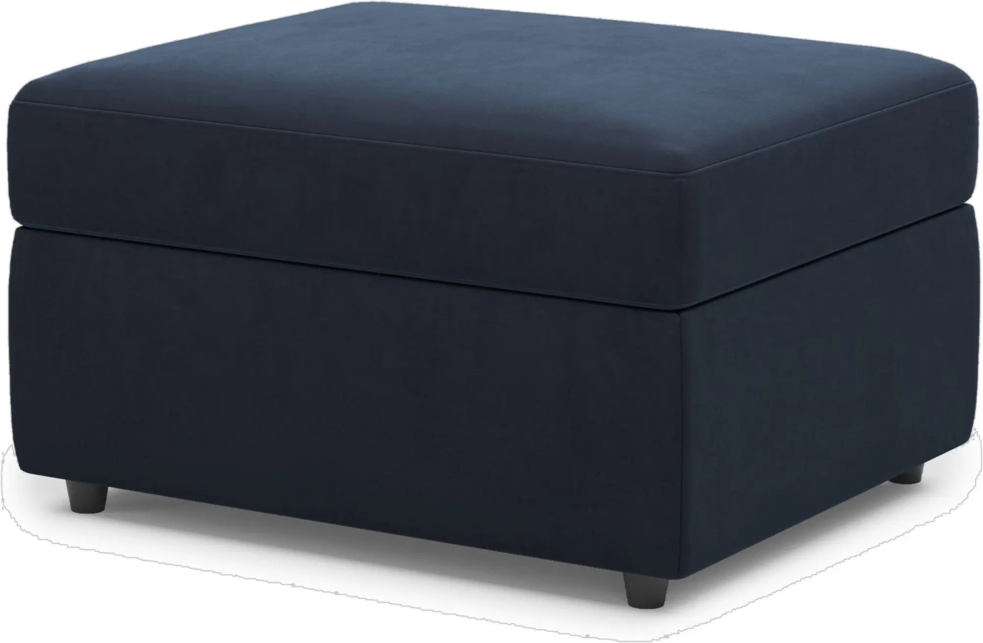 30" Blue and Black Velvet Storage Ottoman Homeroots Living Room