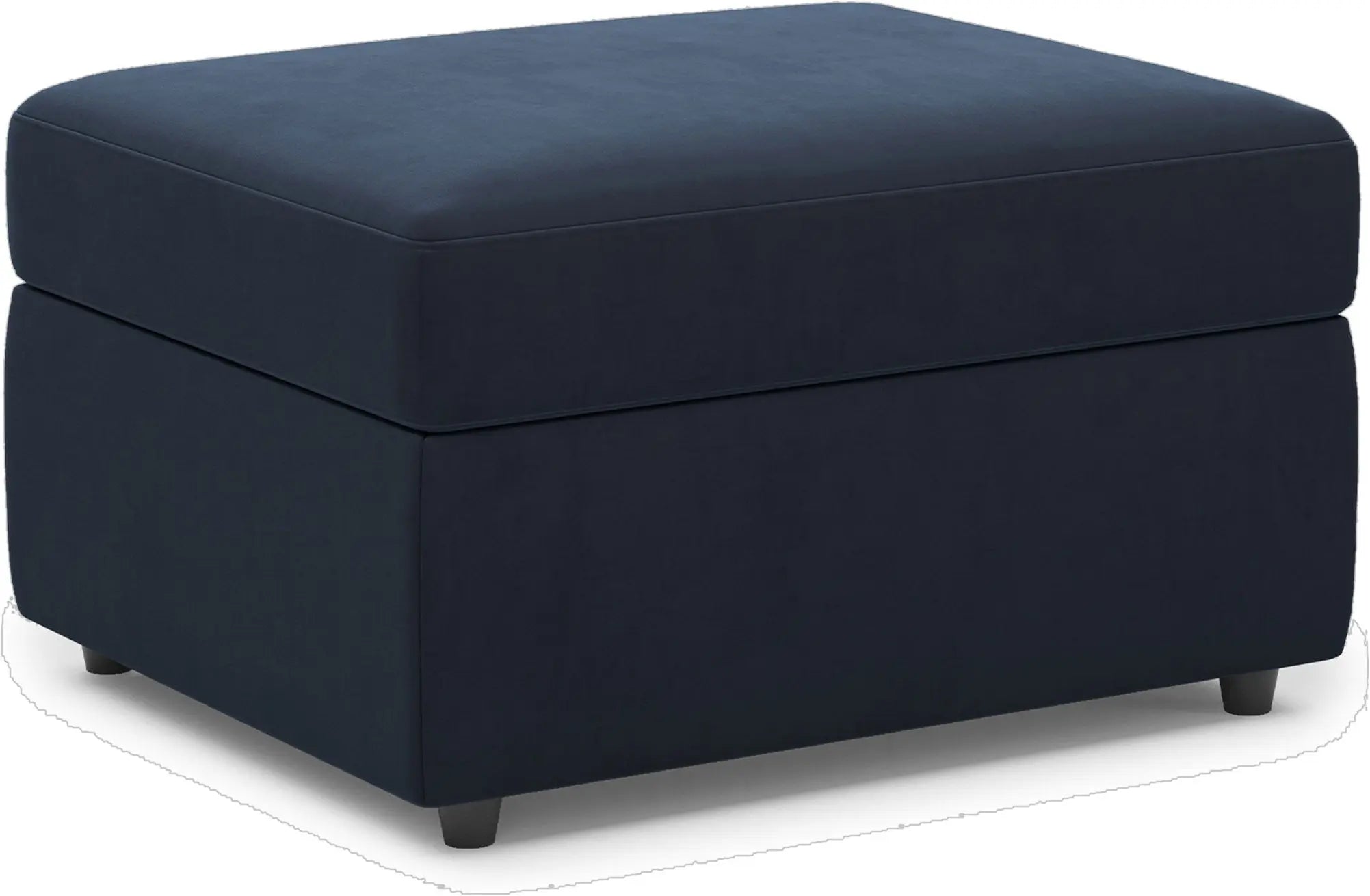 30" Blue and Black Velvet Storage Ottoman Homeroots Living Room