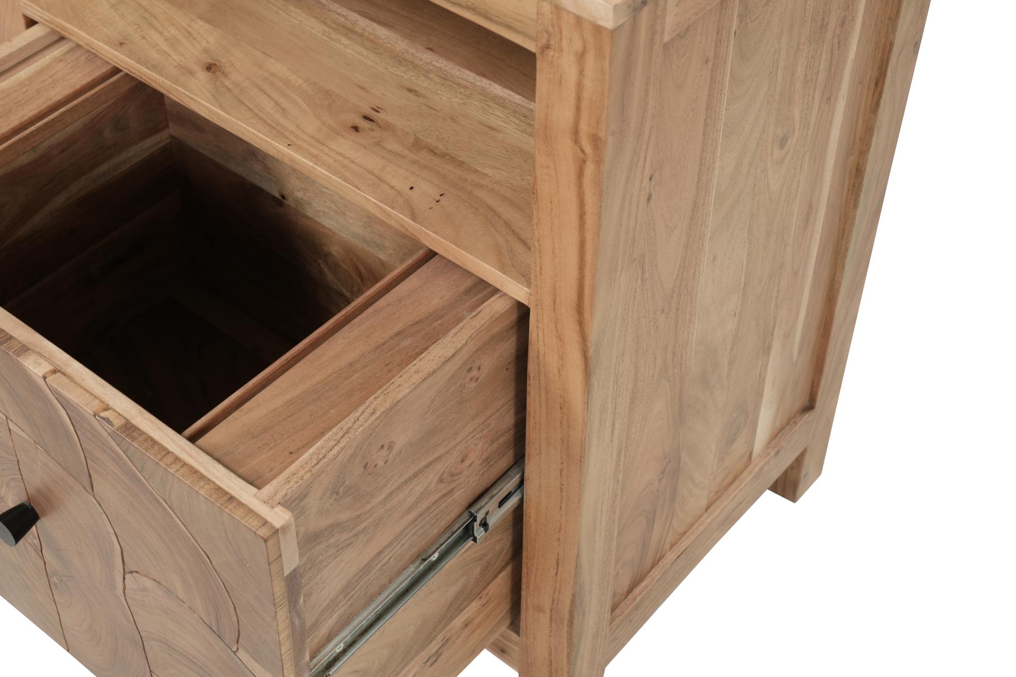 30" Brown Solid Wood Drawer Filing Cabinet Homeroots Office