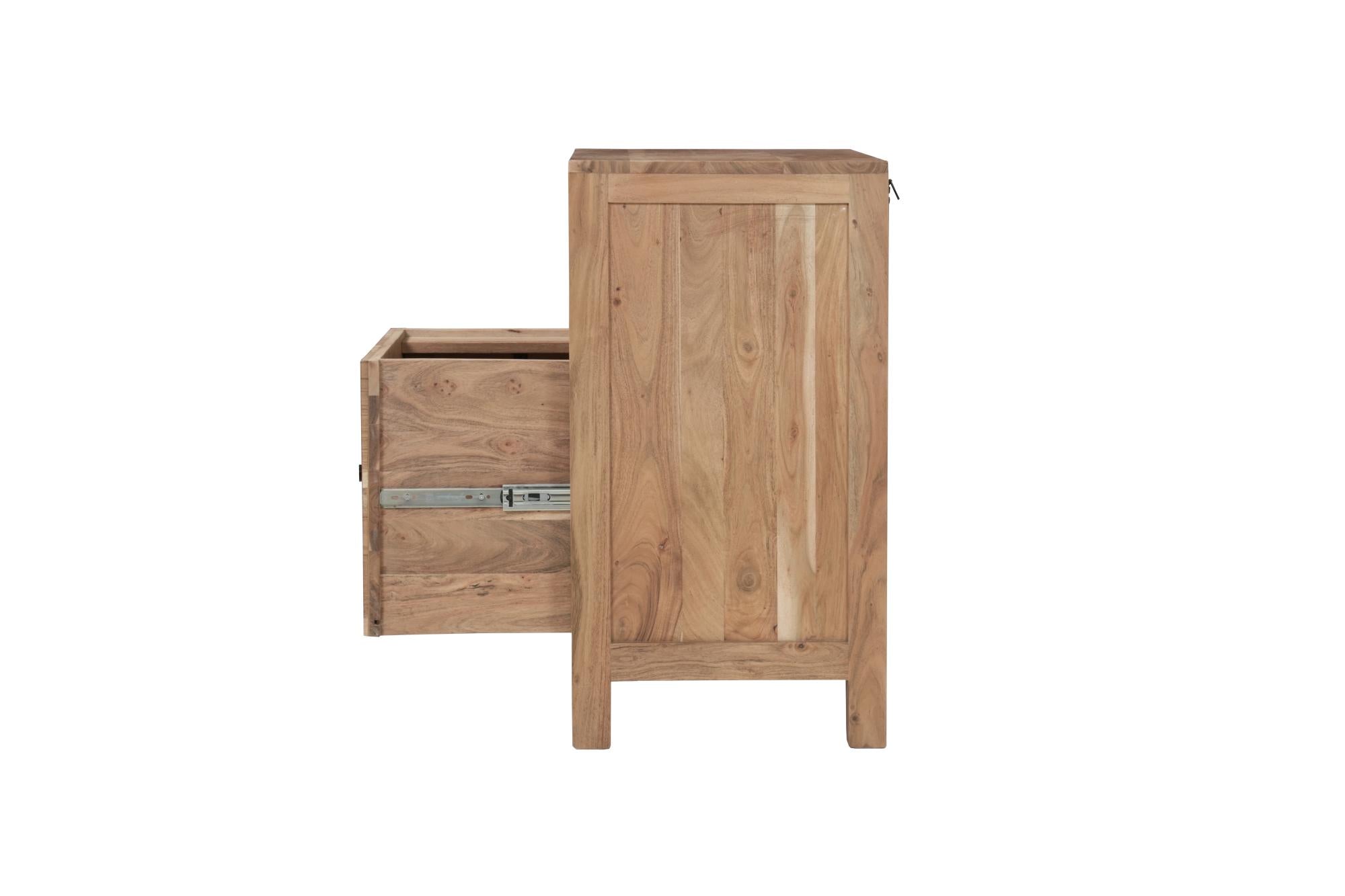 30" Brown Solid Wood Drawer Filing Cabinet Homeroots Office