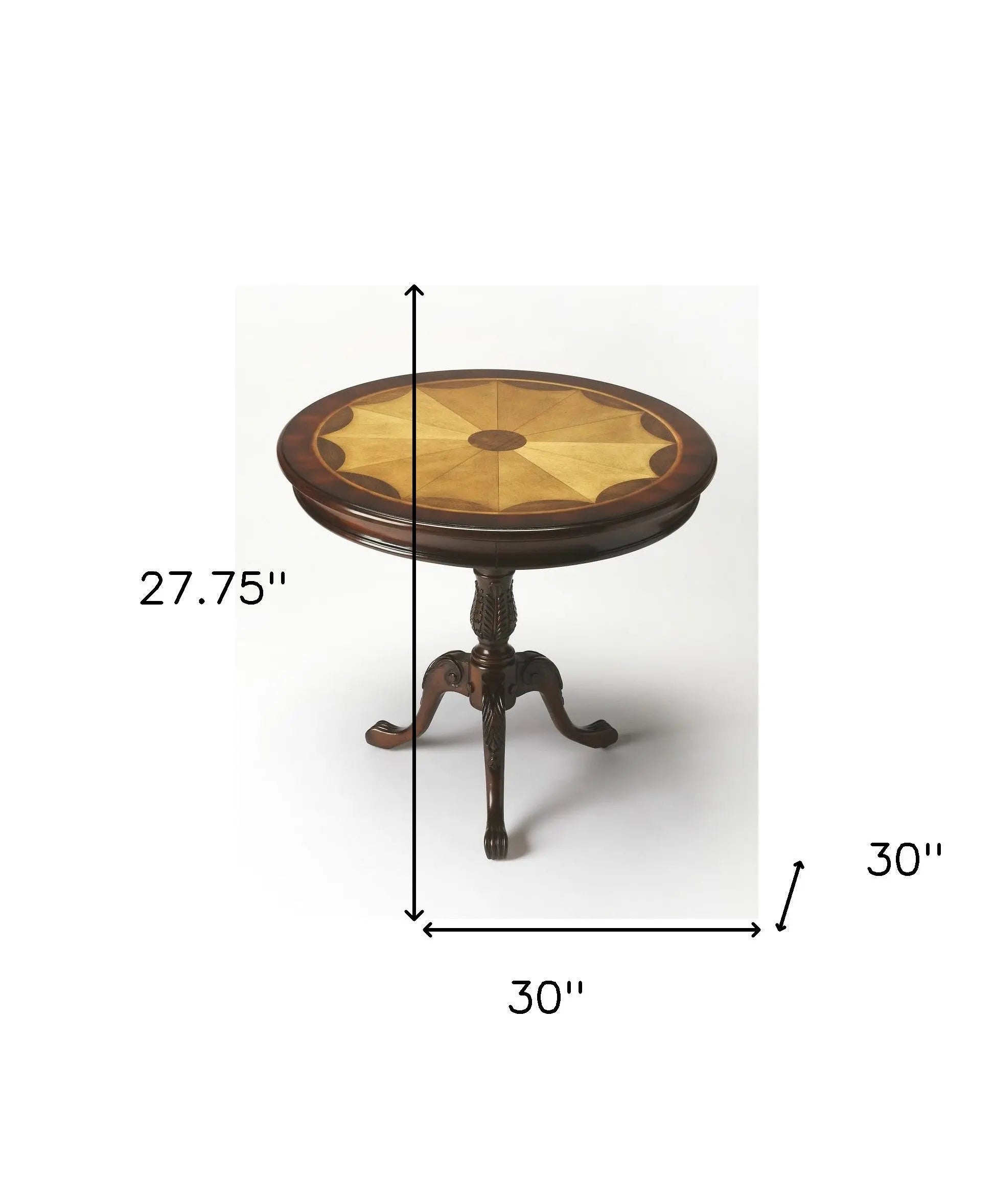30" Brown Wood Round Coffee Table Homeroots Living Room