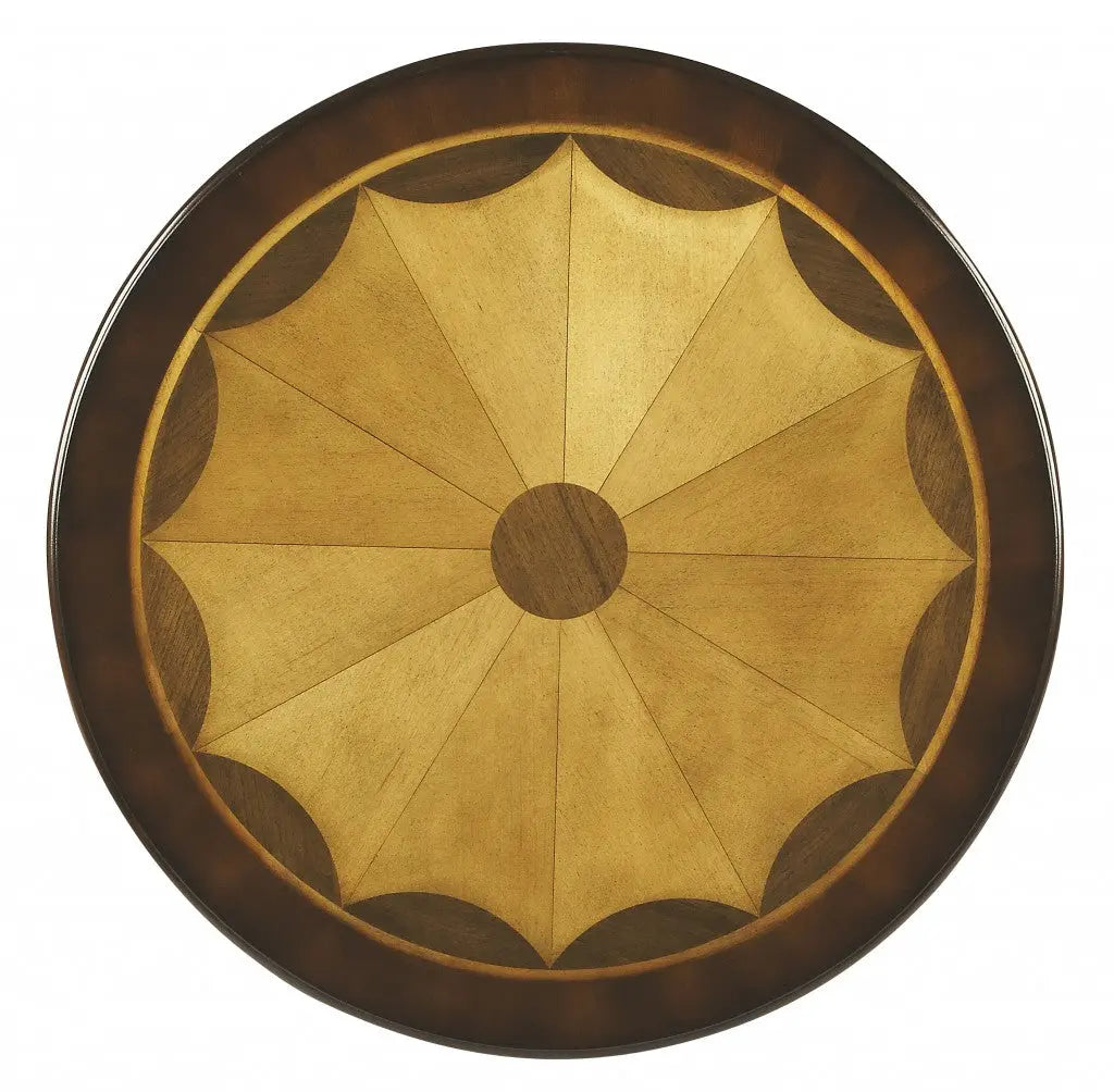 30" Brown Wood Round Coffee Table Homeroots Living Room