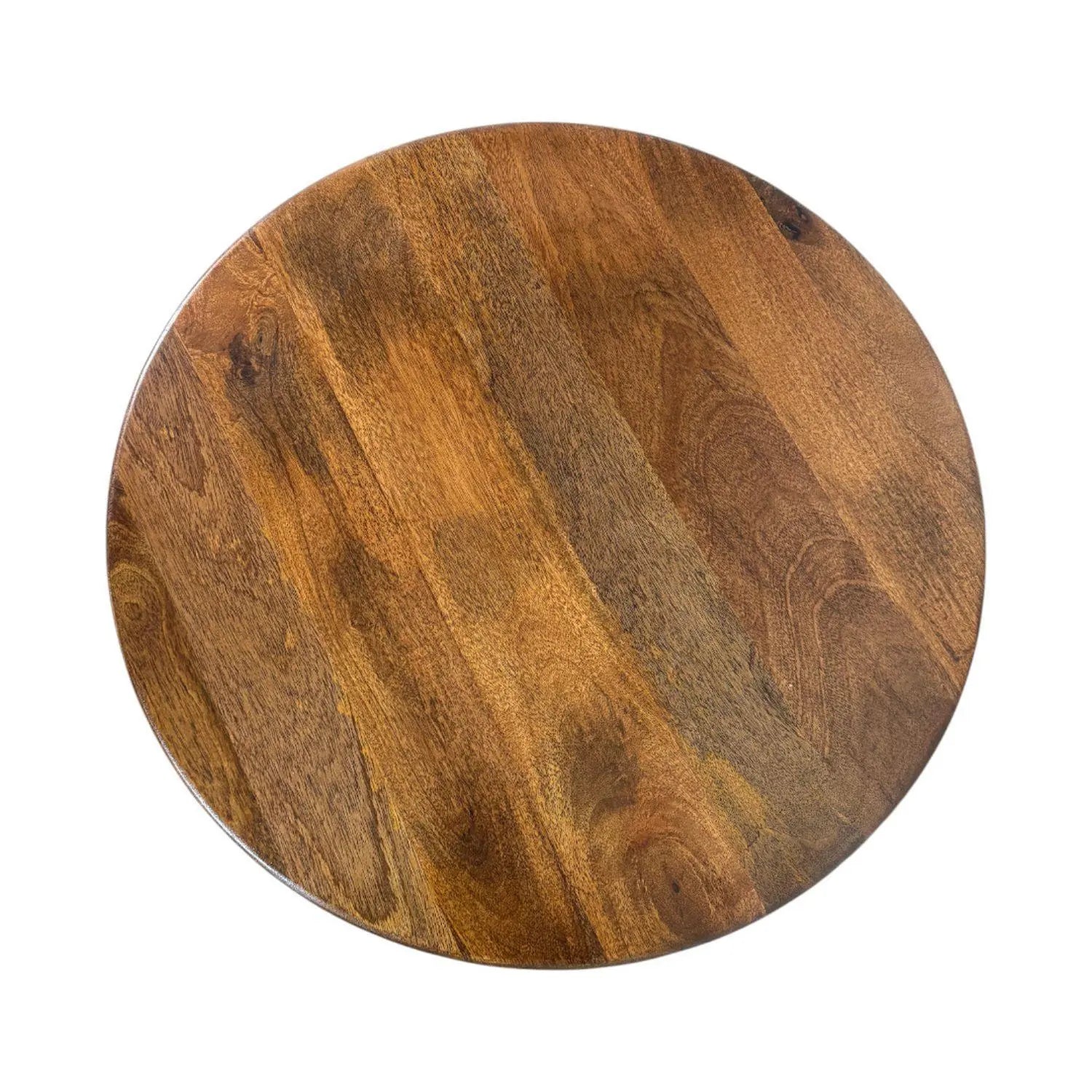 30" Chestnut Solid Wood Round Solid Drum Coffee Table Homeroots Living Room