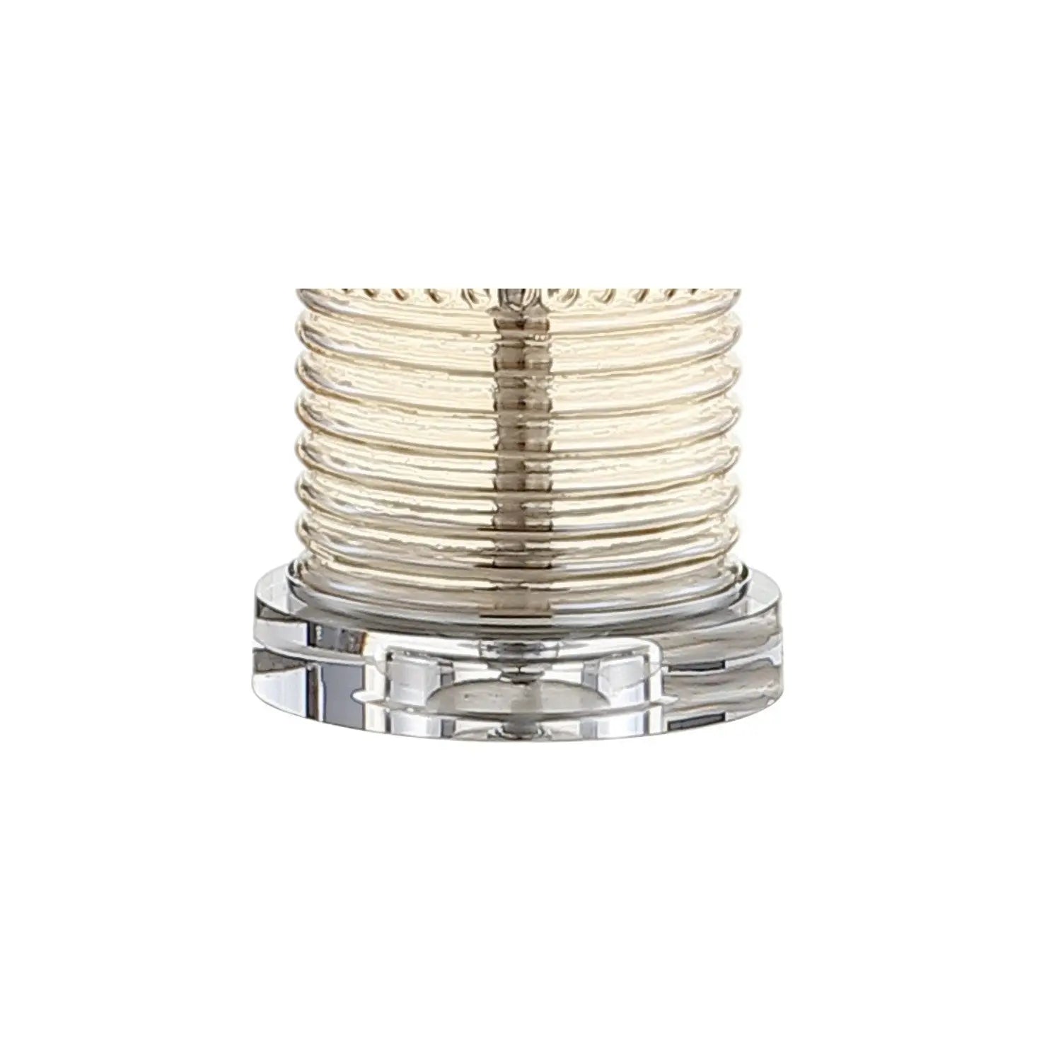 30" Clear Table Lamp With Drum Shade Homeroots Lighting
