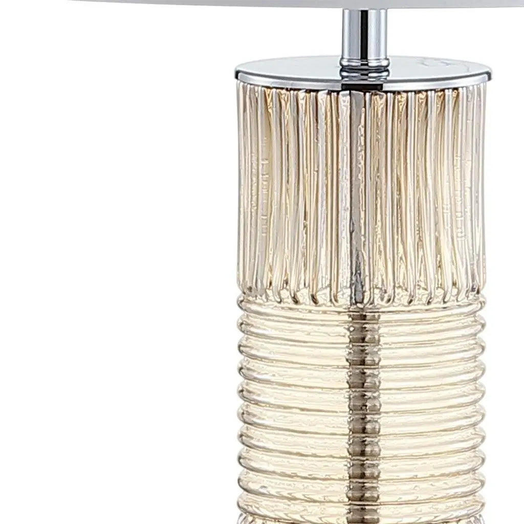 30" Clear Table Lamp With Drum Shade Homeroots Lighting