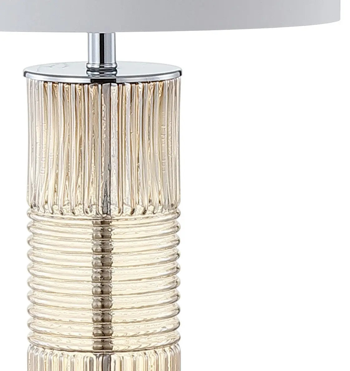 30" Clear Table Lamp With Drum Shade Homeroots Lighting