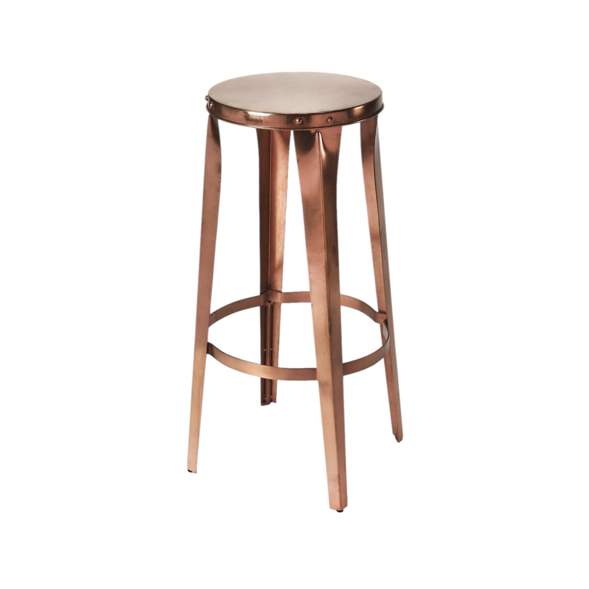 30" Copper Iron Backless Bar Height Bar Chair - GreatEagleInc