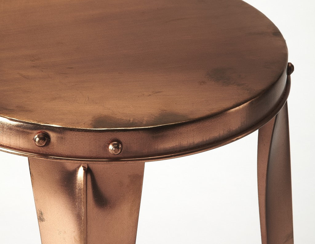 30" Copper Iron Backless Bar Height Bar Chair - GreatEagleInc