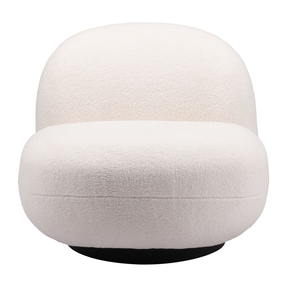 30" Cream And Black Faux Shearling And Upholstered Slipper Chair Homeroots Living Room