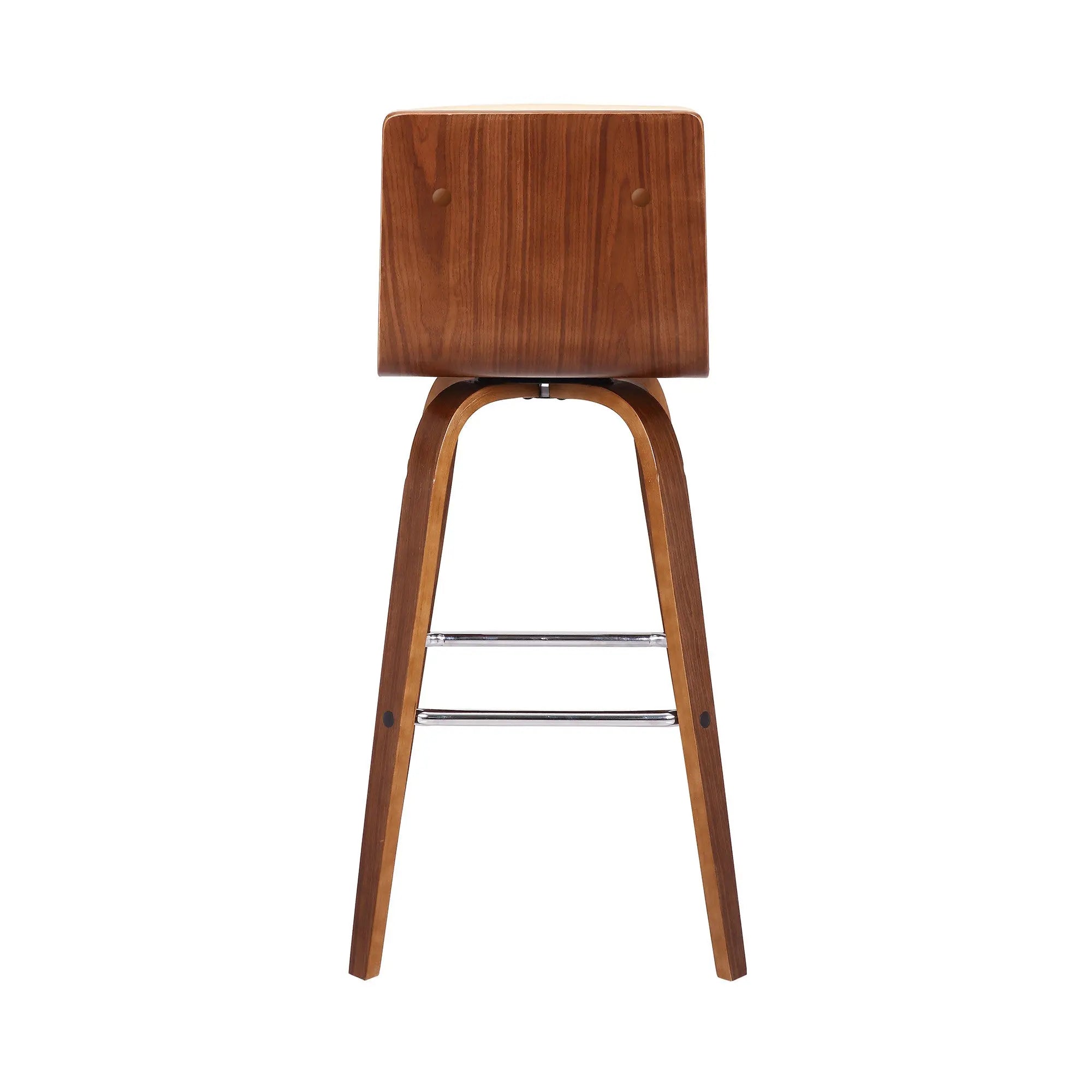 30" Cream and Brown Fabric and Iron Low Back Bar Height Swivel Bar Chair - GreatEagleInc