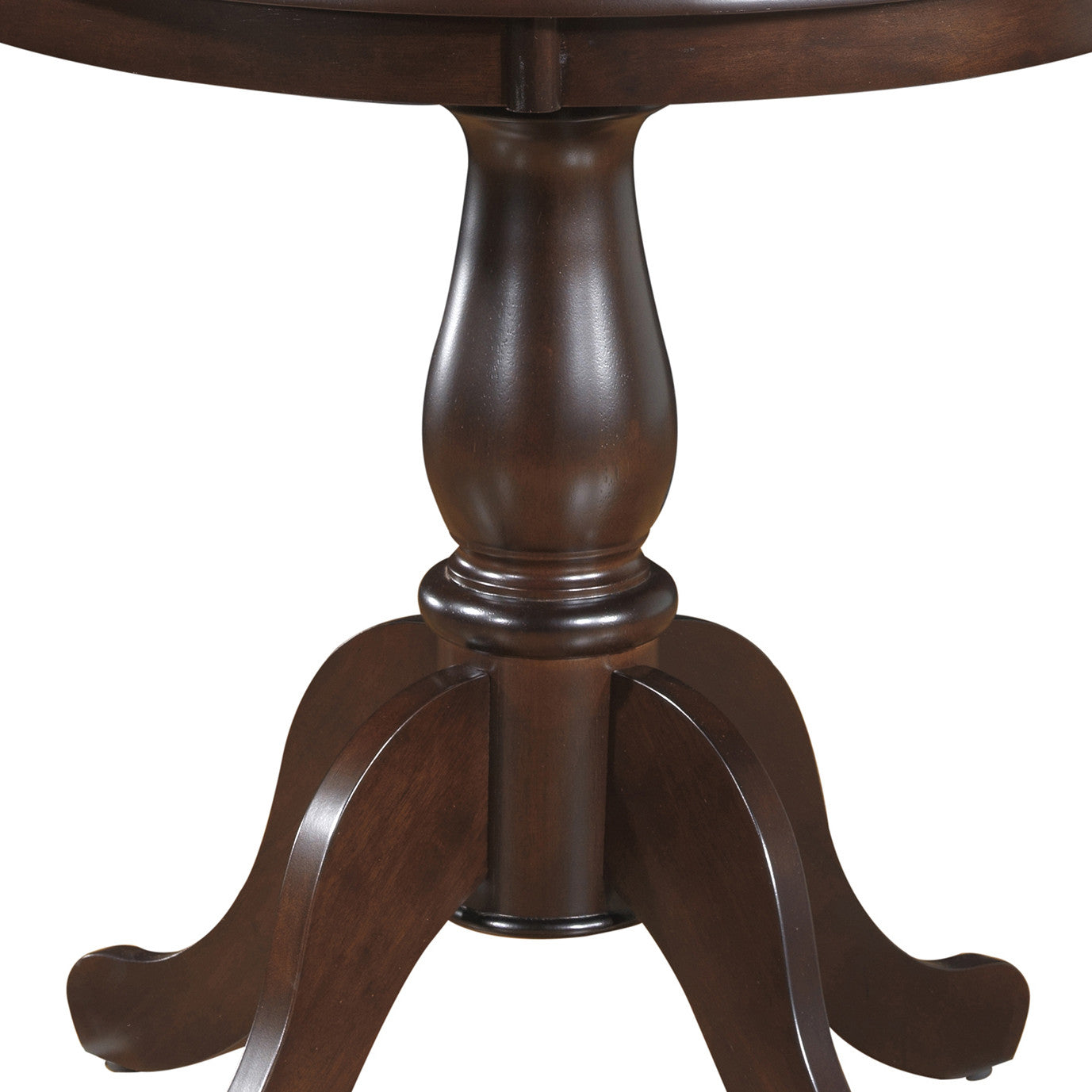 30" Espresso Rounded Solid Manufactured Wood And Solid Wood Pedestal Base Dining Table Homeroots Kitchen & Dining