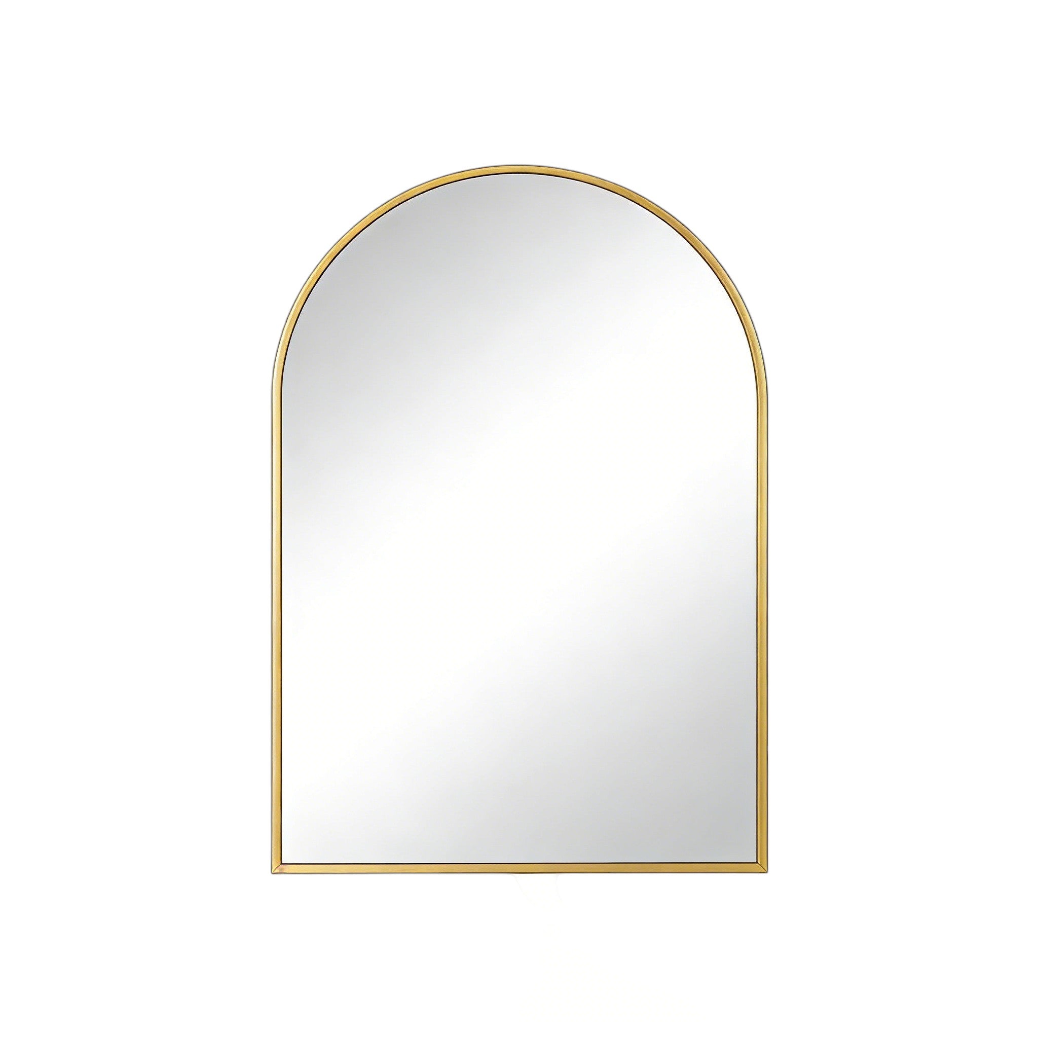 30" Gold Aluminum Arch Framed Accent Mirror Homeroots Bed & Bath