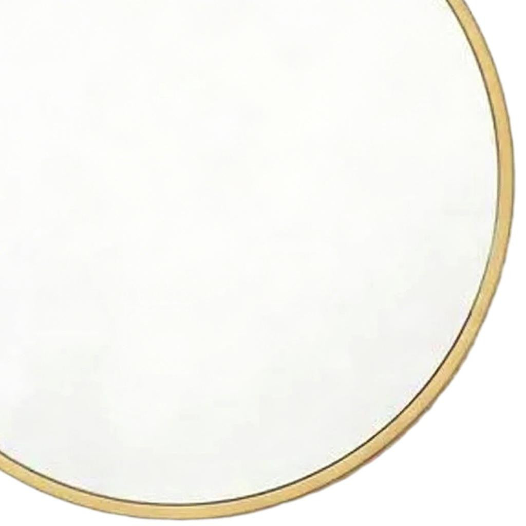 30" Gold Aluminum Round Framed Accent Mirror Homeroots Bed & Bath