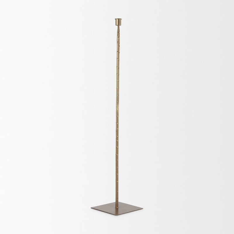 30" Gold Metal Floor Taper Candlestick Homeroots Home Decor