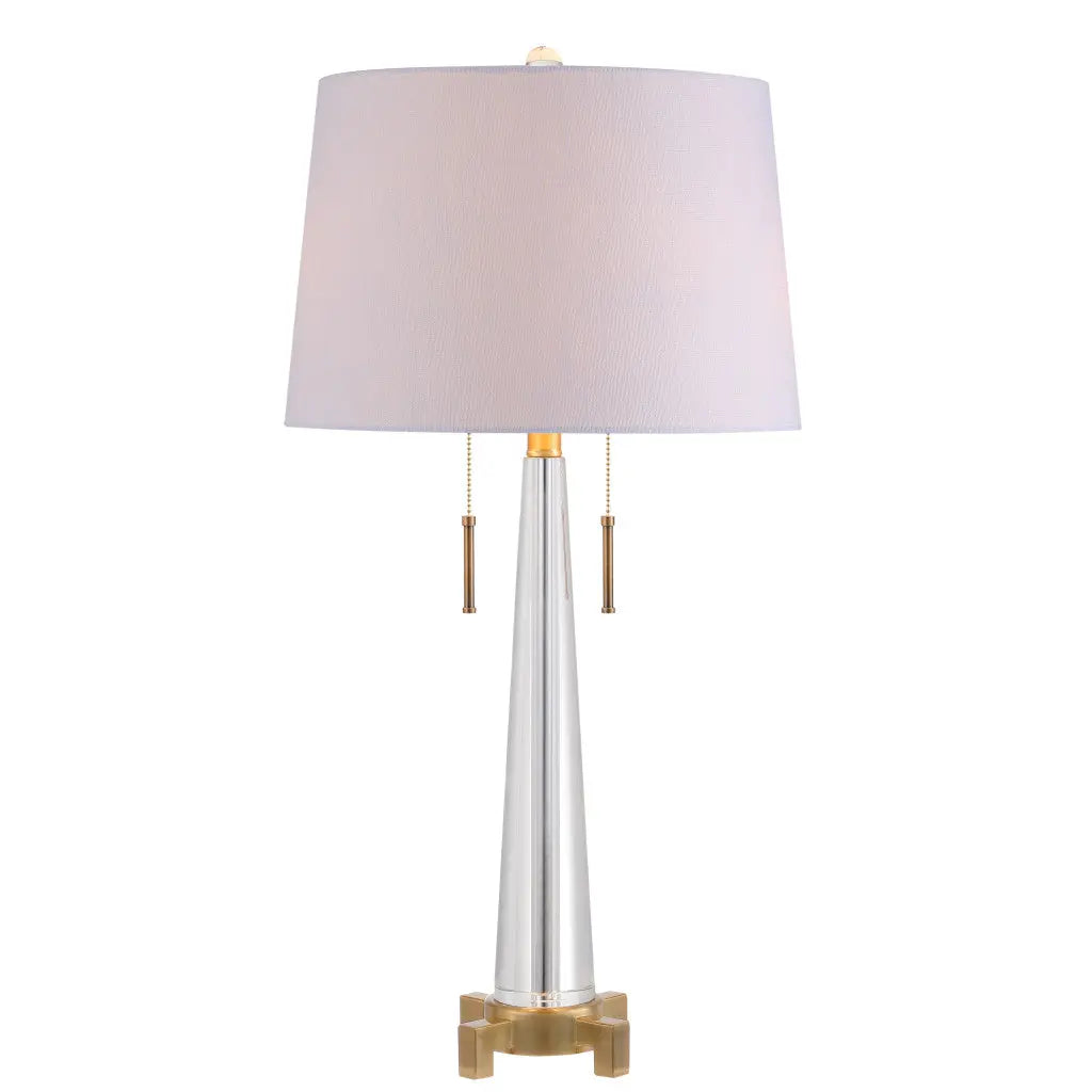 30" Gold Novelty Table Lamp With Empire Shade Homeroots Lighting