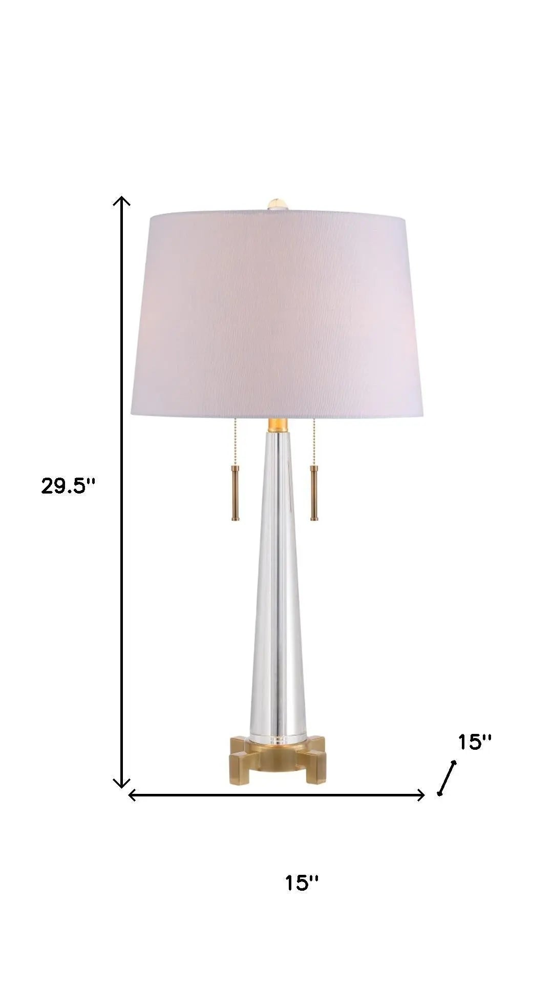 30" Gold Novelty Table Lamp With Empire Shade Homeroots Lighting