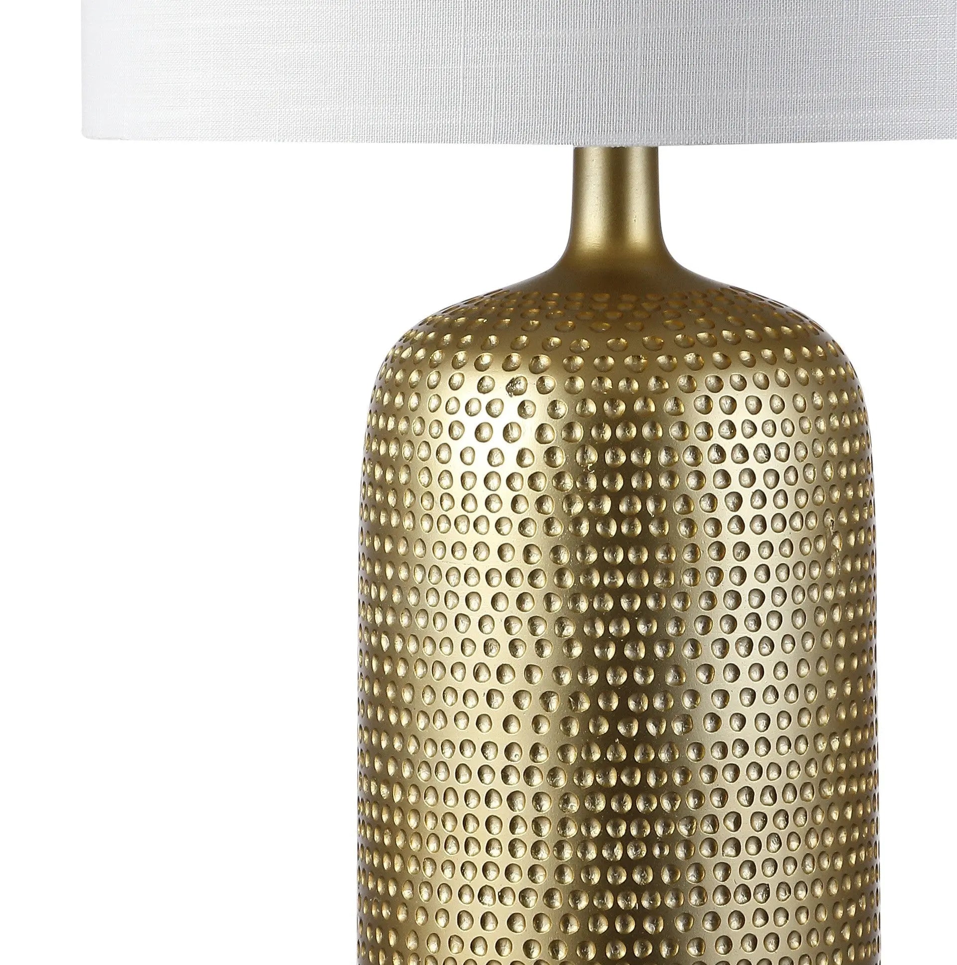 30" Gold Round Table Lamp With Drum Shade Homeroots Lighting