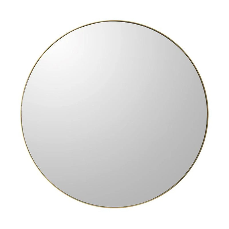 30" Gold Round Wood Framed Accent Mirror Homeroots Bed & Bath