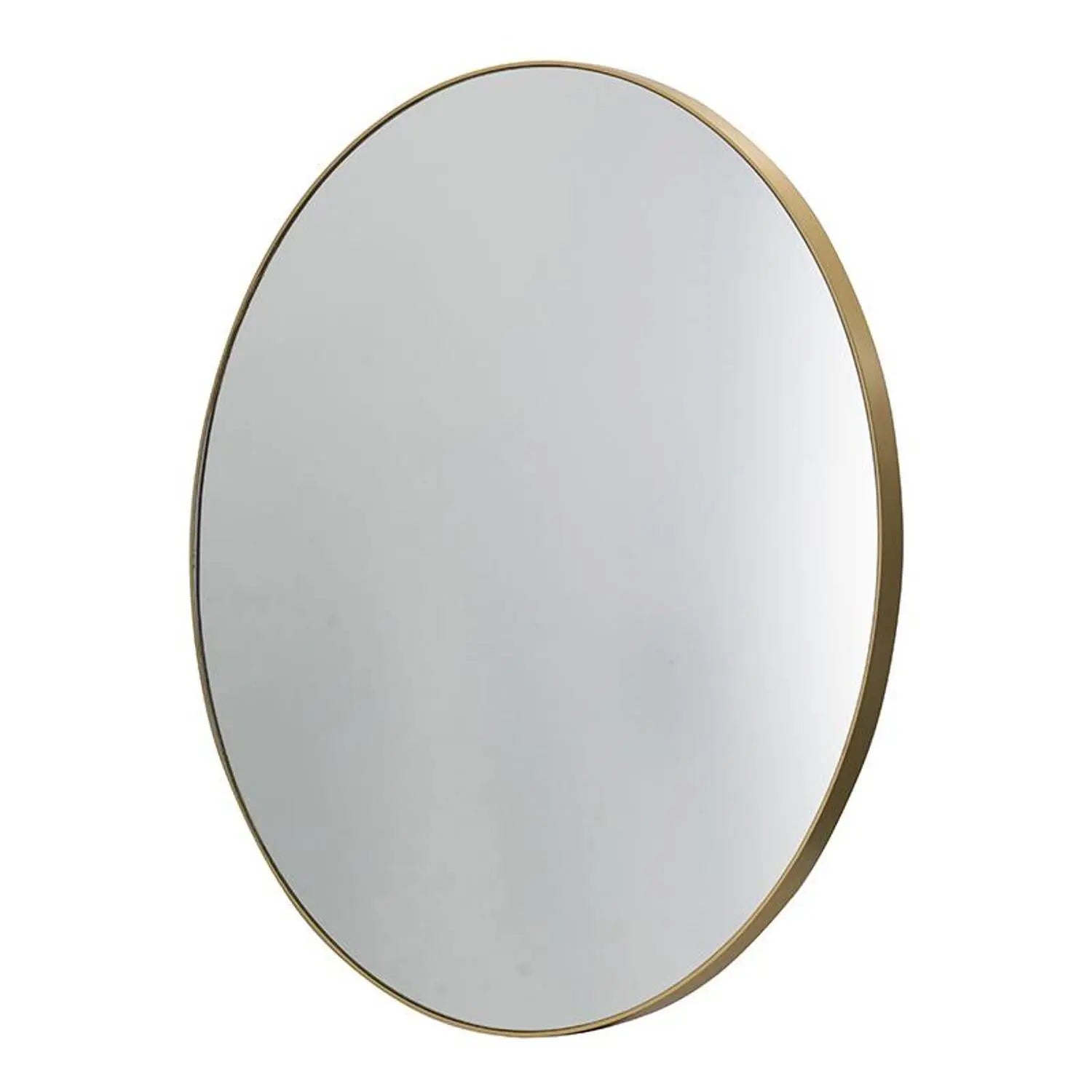 30" Gold Round Wood Framed Accent Mirror Homeroots Bed & Bath