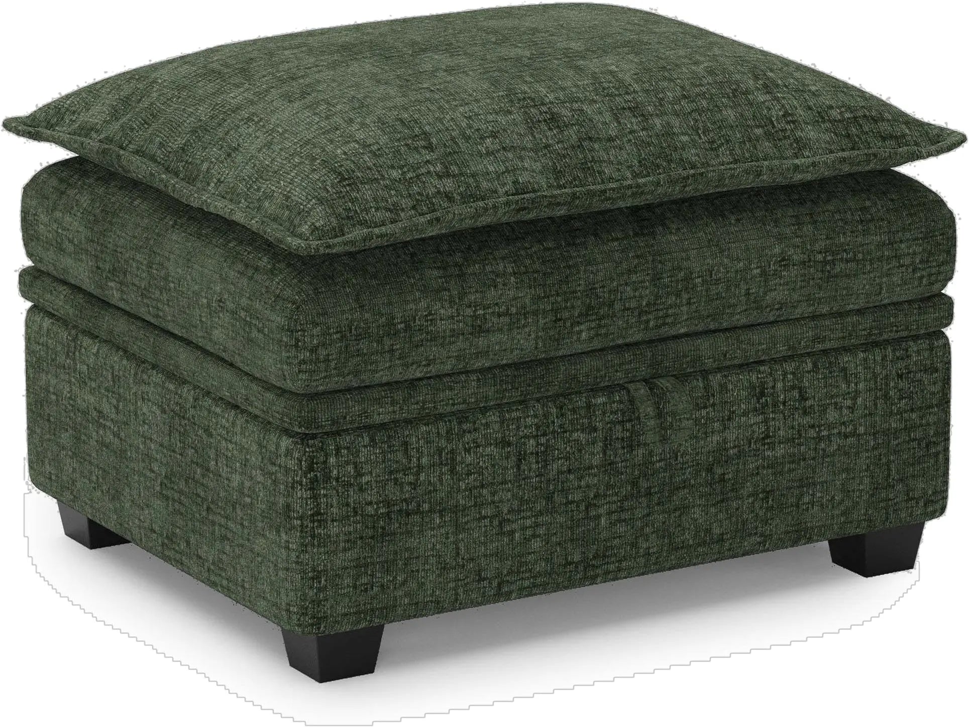 30" Gray and Black Chenille Storage Ottoman Homeroots Living Room