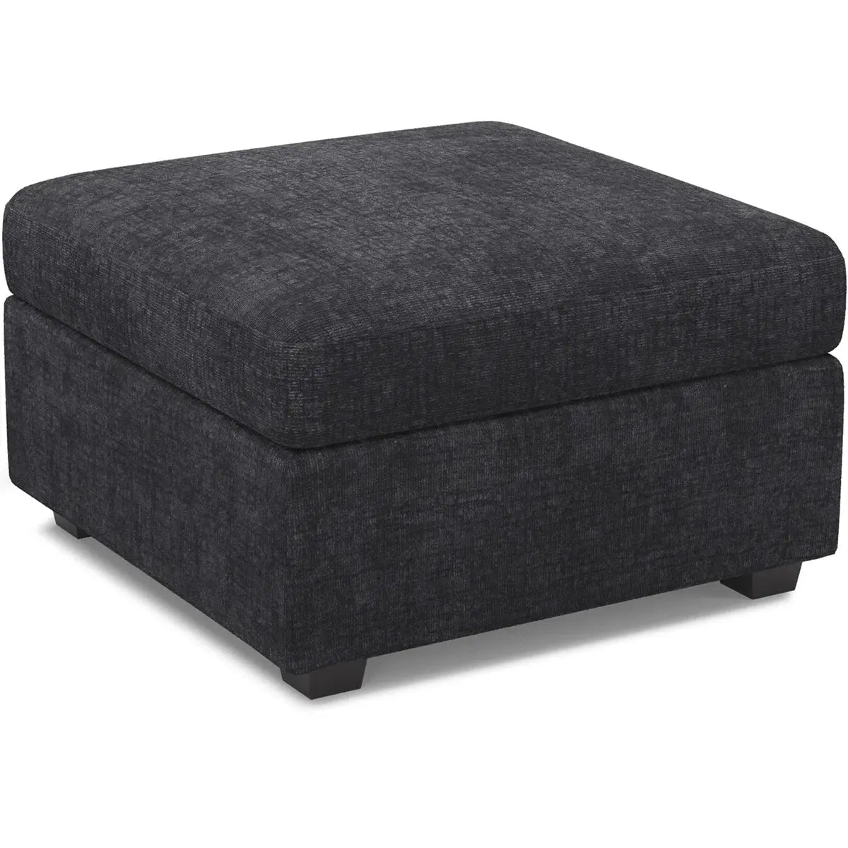 30" Gray and Black Chenille Storage Ottoman Homeroots Living Room
