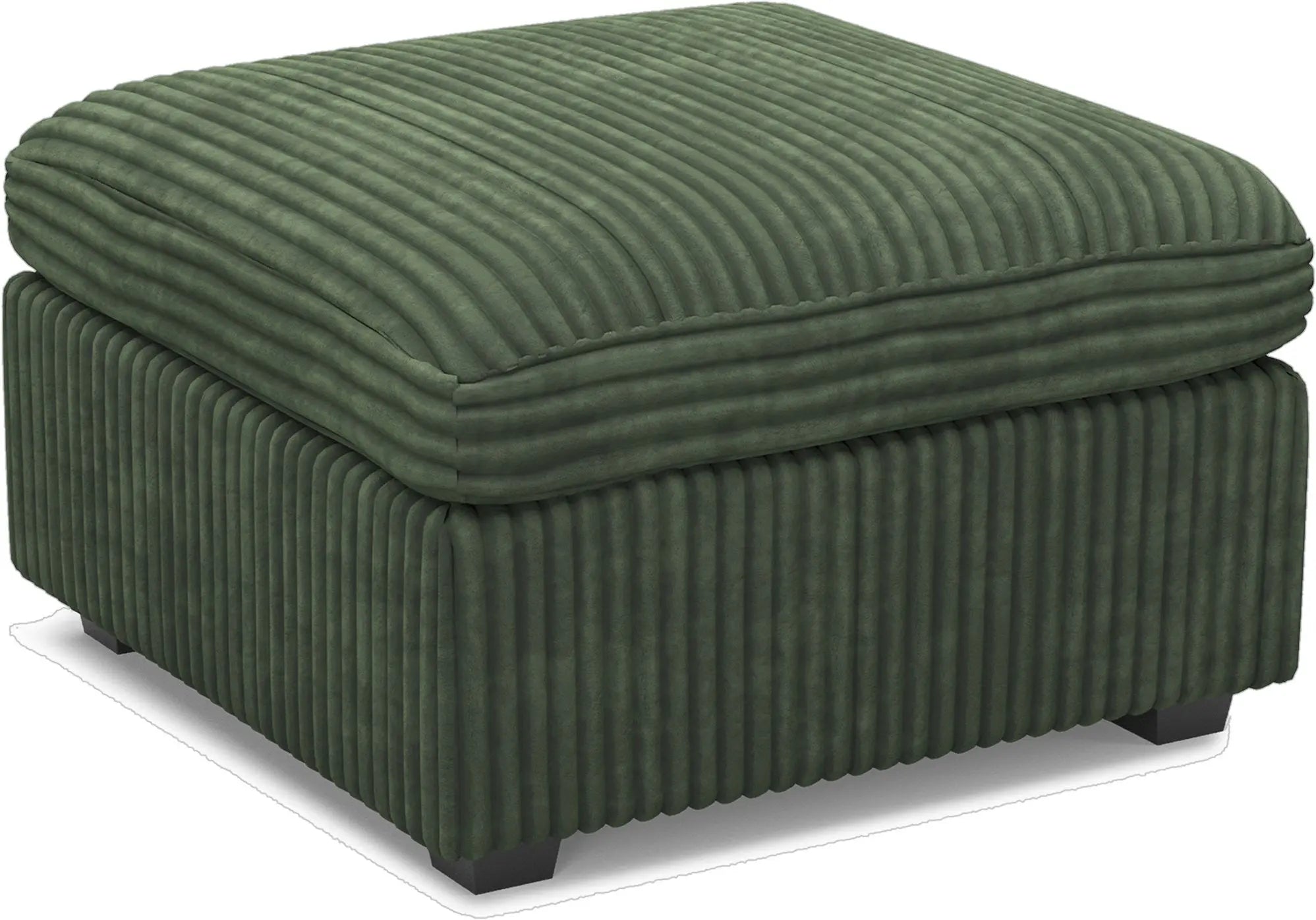 30" Green and Black Corduroy Storage Ottoman Homeroots Living Room