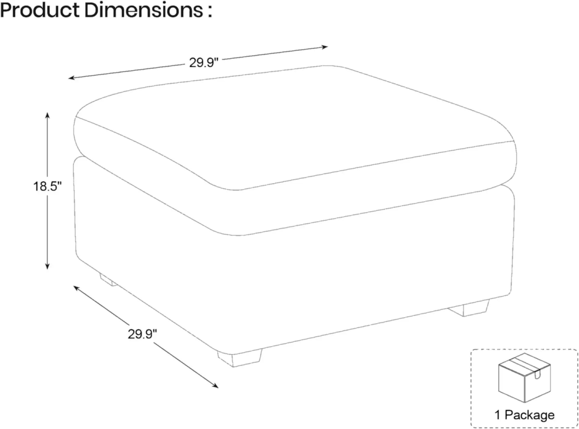 30" Green and Black Corduroy Storage Ottoman Homeroots Living Room