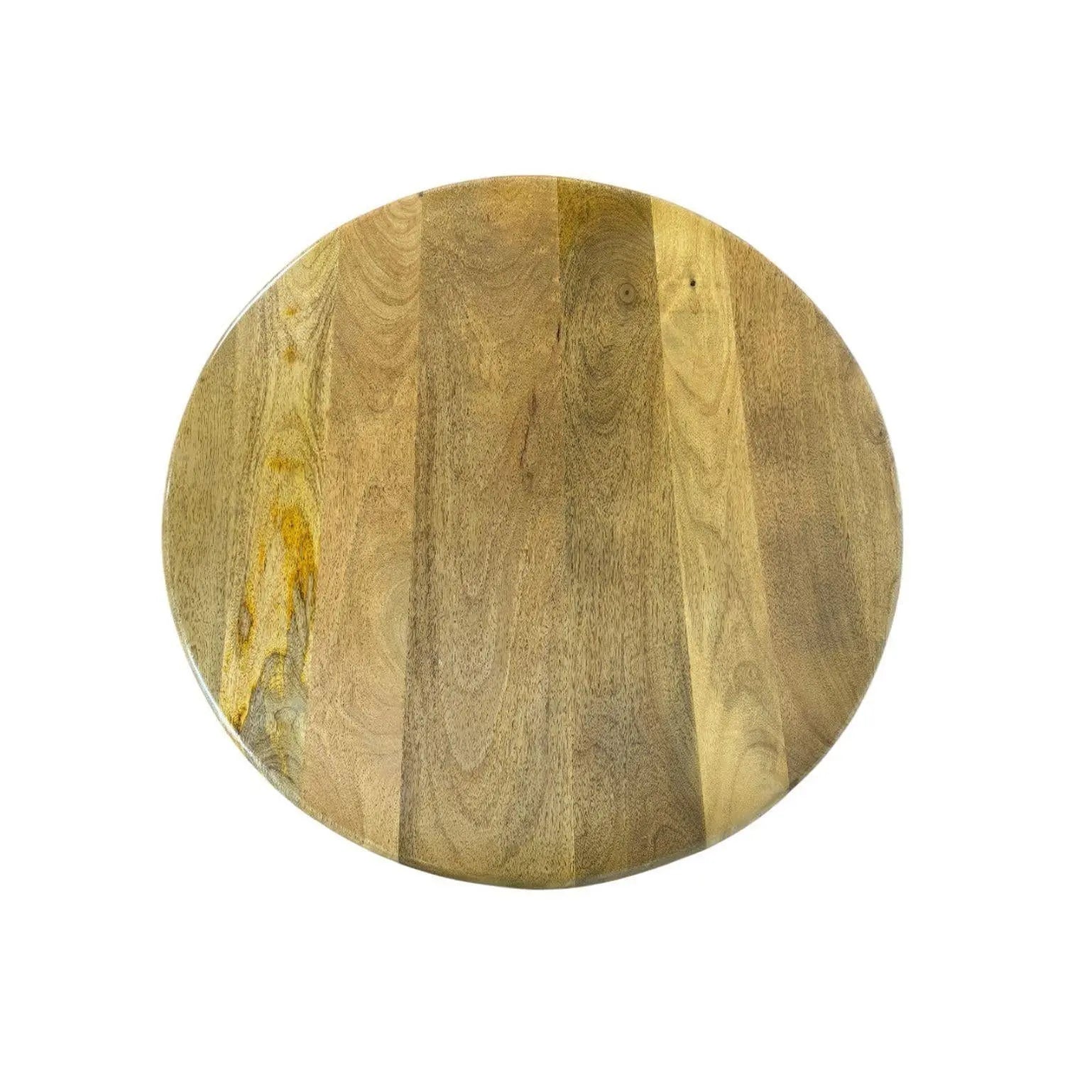 30" Natural Solid Wood Round Drum Coffee Table Homeroots Living Room