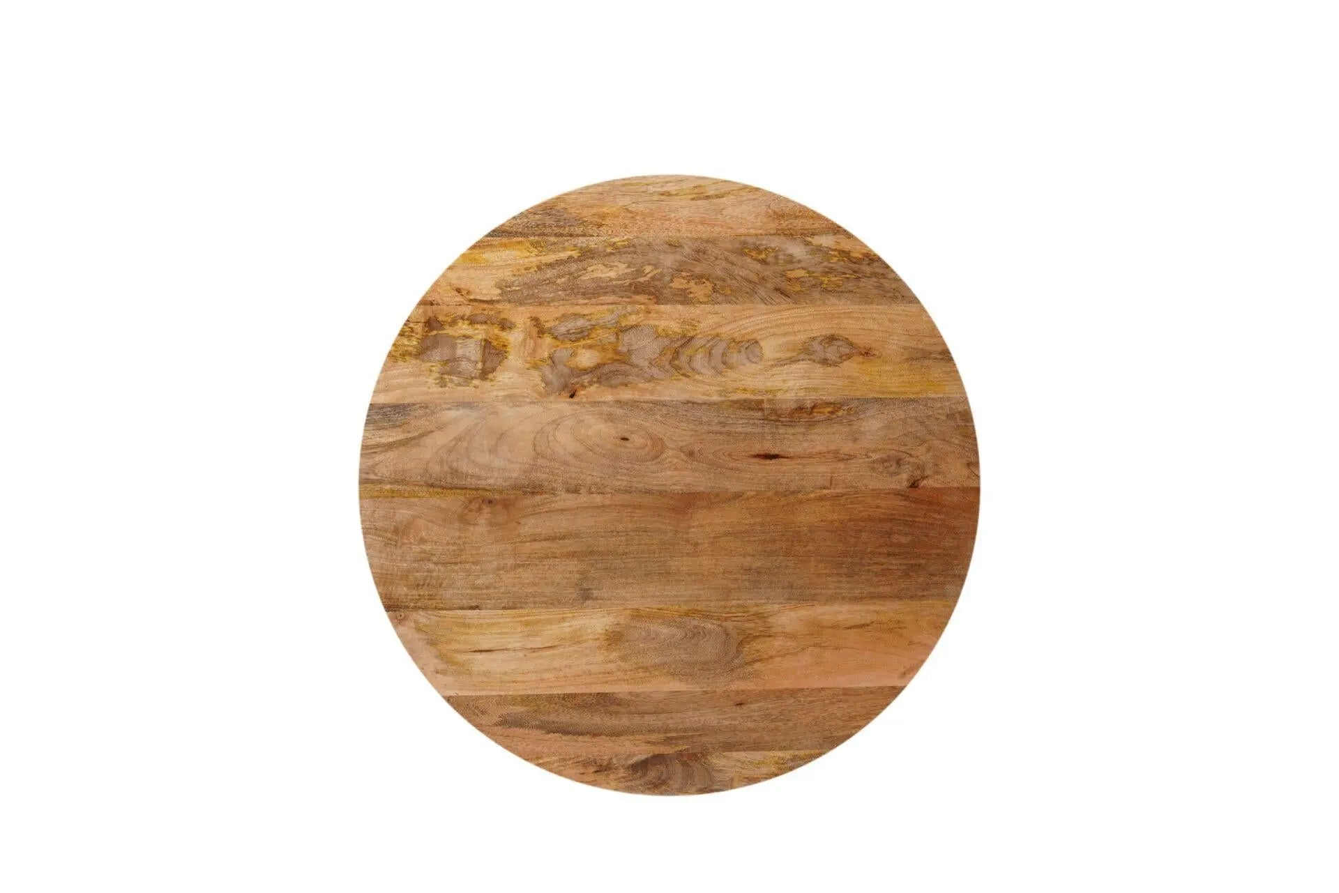 30" Natural Solid Wood Round Solid Drum Coffee Table Homeroots Living Room