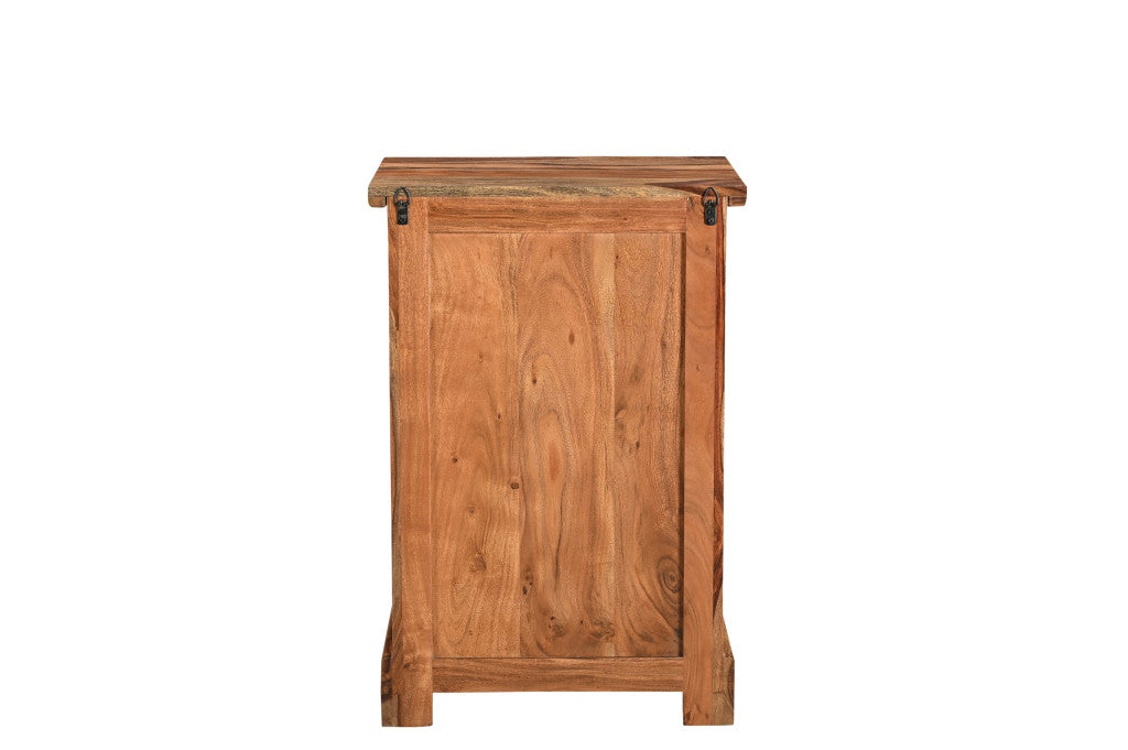 30" Natural Solid Wood Three Drawers Filing Cabinet Homeroots Office