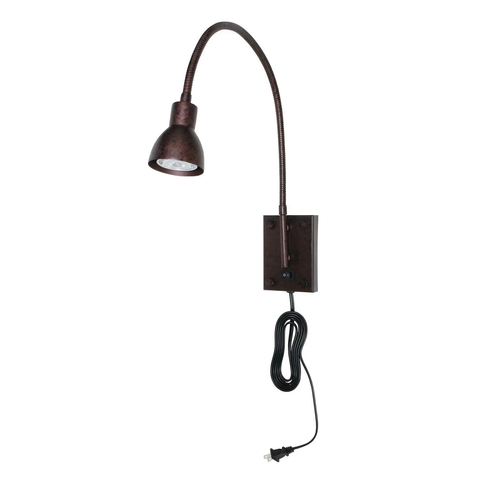 30" Rust Metal Spotlight Wall Sconce Homeroots Lighting