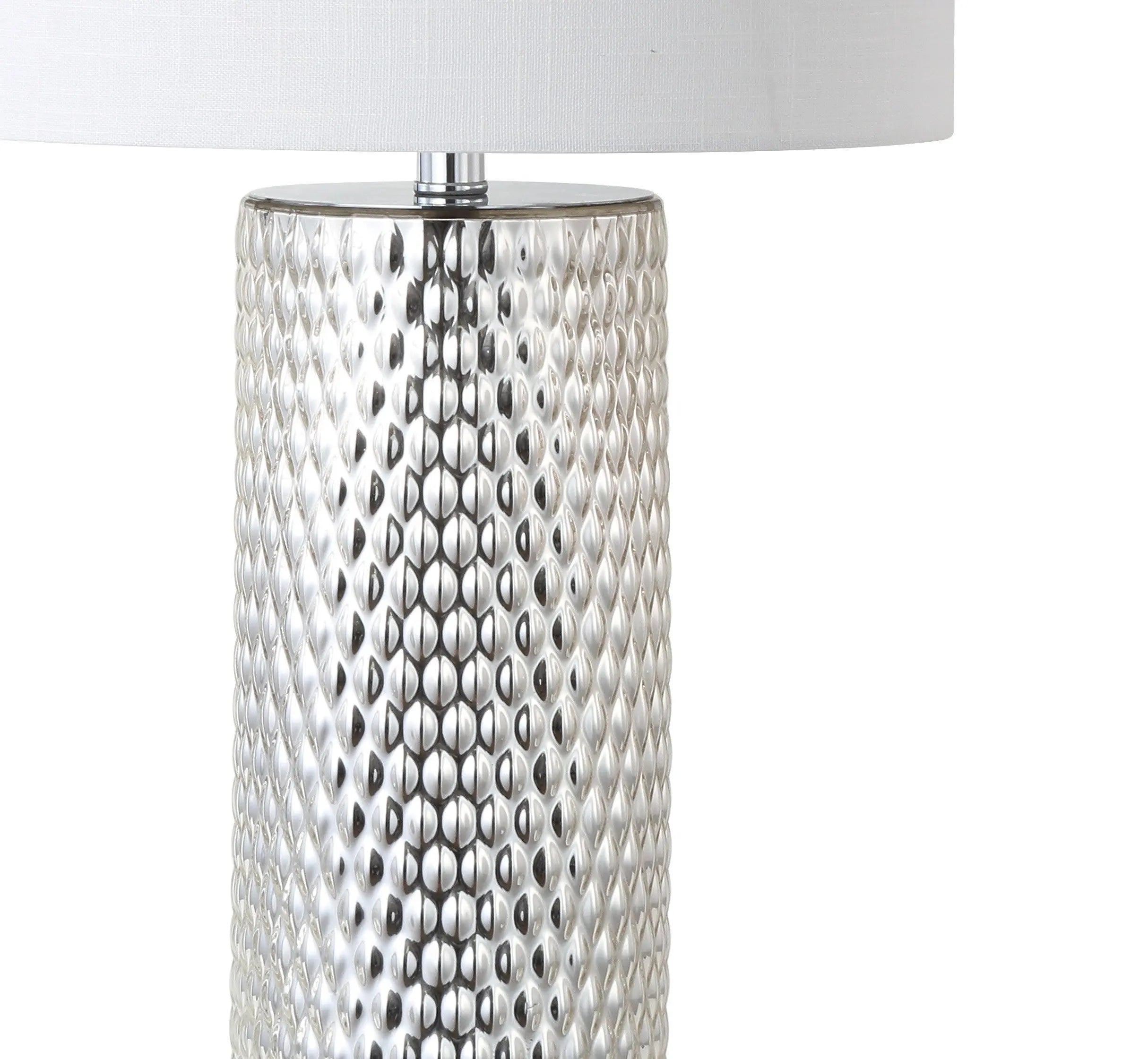 30" Silver Table Lamp With Drum Shade Homeroots Lighting
