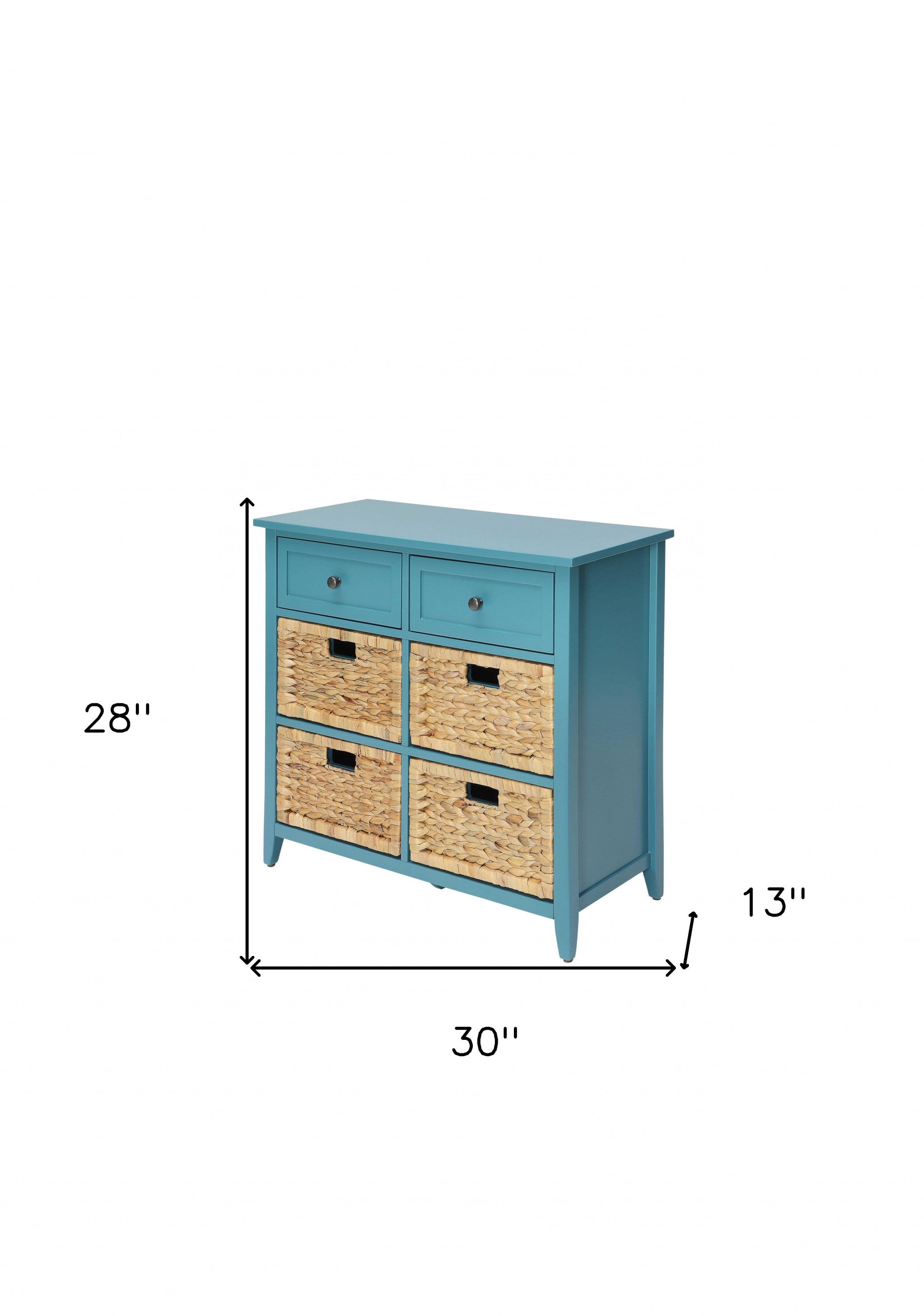 Pop Of Color Teal Accent Chest With Storage - GreatEagleInc