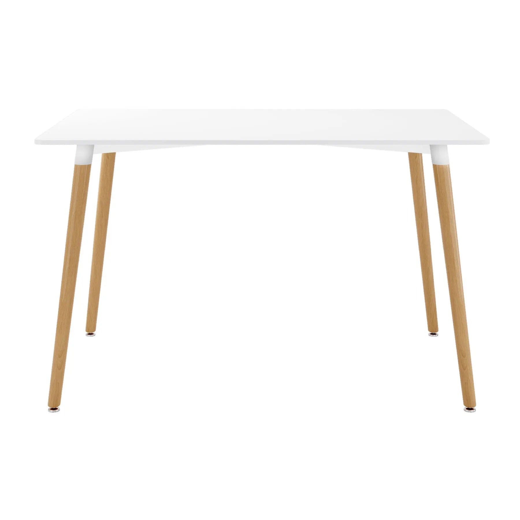 30" White And Natural Solid Wood Dining Table Homeroots Kitchen & Dining