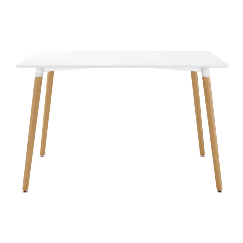 30" White And Natural Solid Wood Dining Table Homeroots Kitchen & Dining