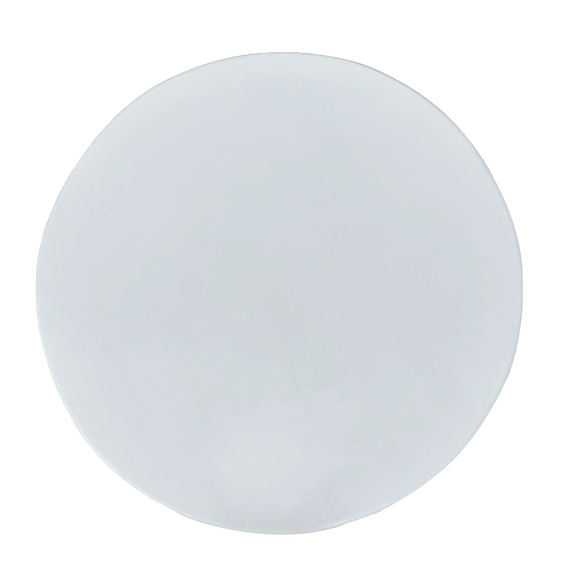 30" White Solid Wood Round Solid Drum Coffee Table Homeroots Living Room