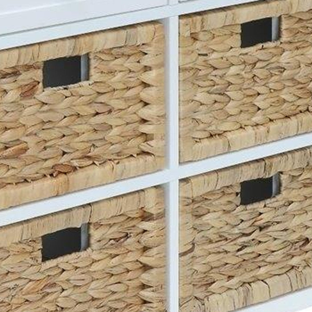 30" X 13" X 28" White Wood Veneer 6 Drawers Accent Chest - GreatEagleInc
