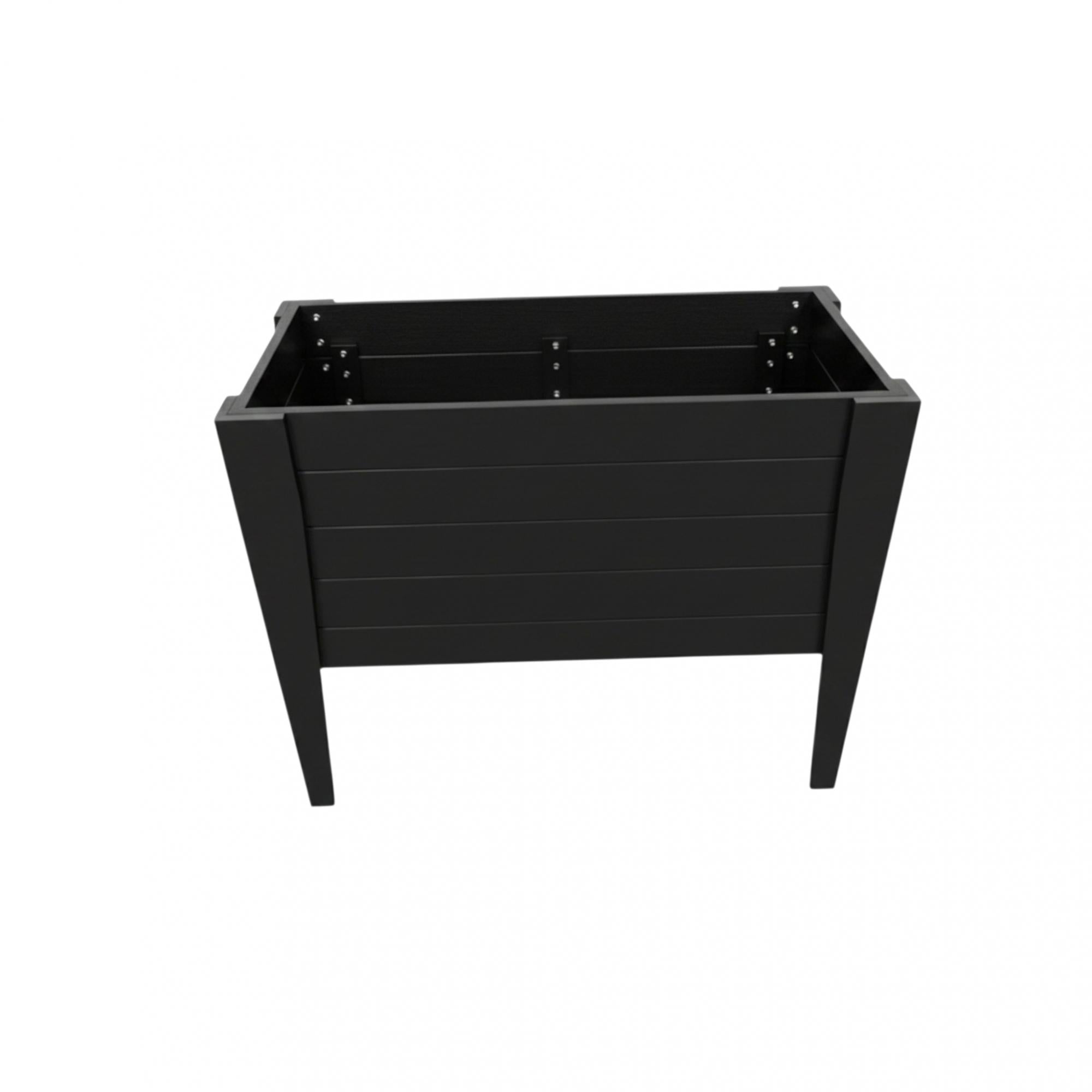 30" X 18" Black Heavy Duty Plastic Rectangular Raised Garden Bed Homeroots Outdoor