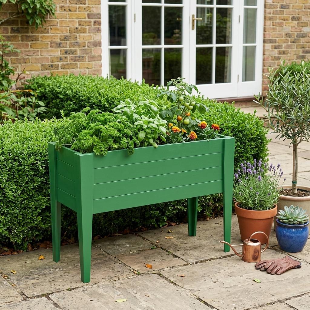 30" X 18" Green Heavy Duty Plastic Rectangular Raised Garden Bed Homeroots Outdoor