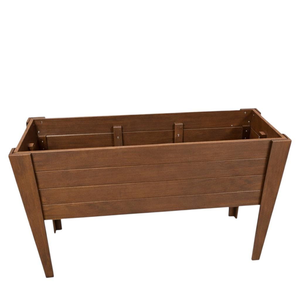 30" X 18" Walnut Heavy Duty Plastic Rectangular Raised Garden Bed Homeroots Outdoor