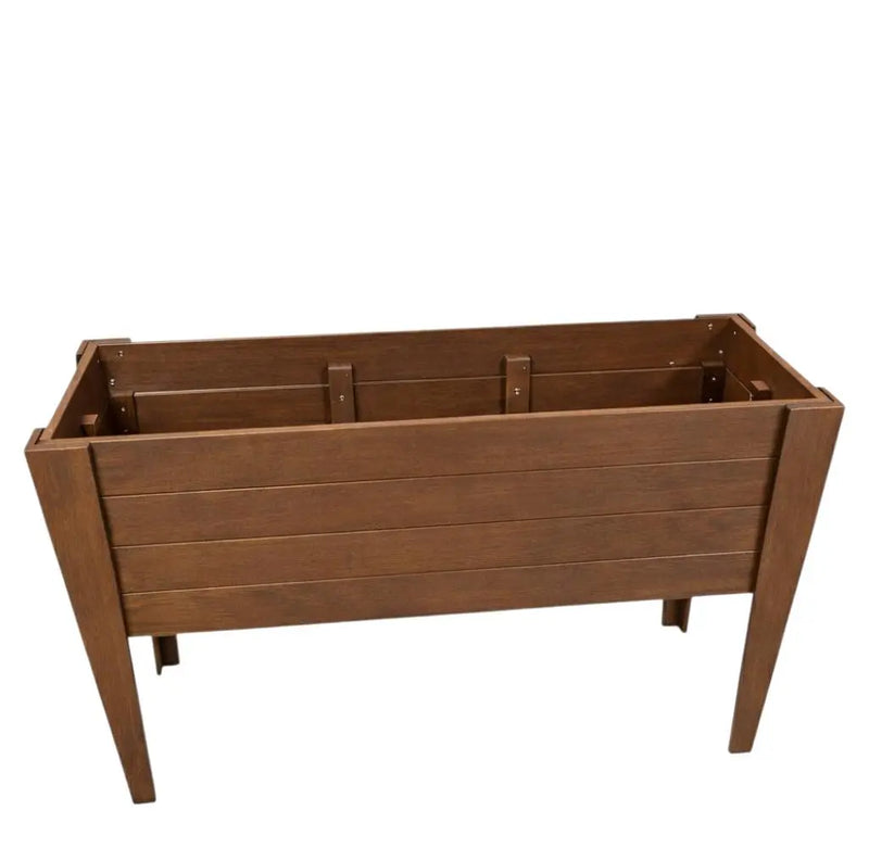 30" X 18" Walnut Heavy Duty Plastic Rectangular Raised Garden Bed Homeroots Outdoor