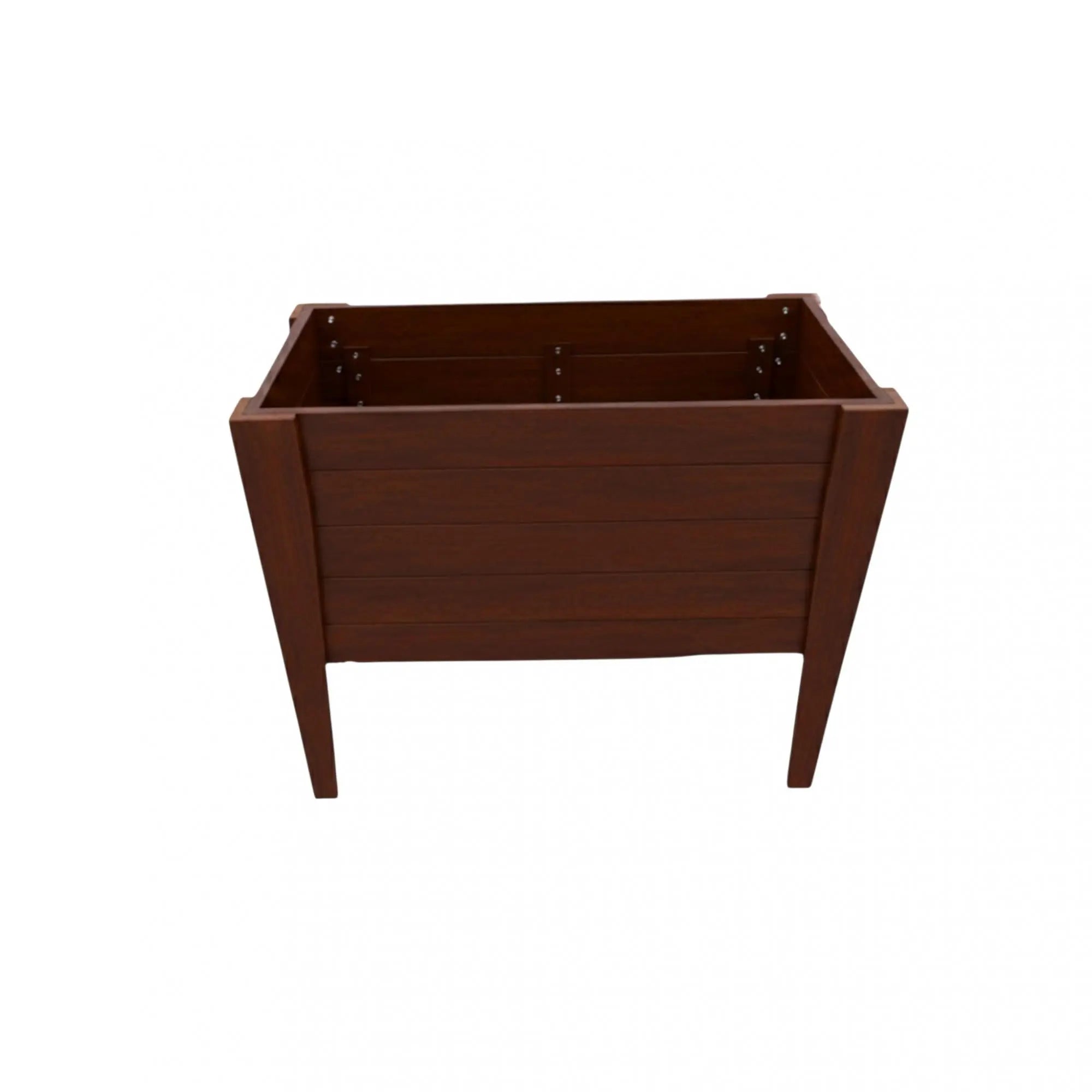 30" X 18" Walnut Heavy Duty Plastic Rectangular Raised Garden Bed Homeroots Outdoor