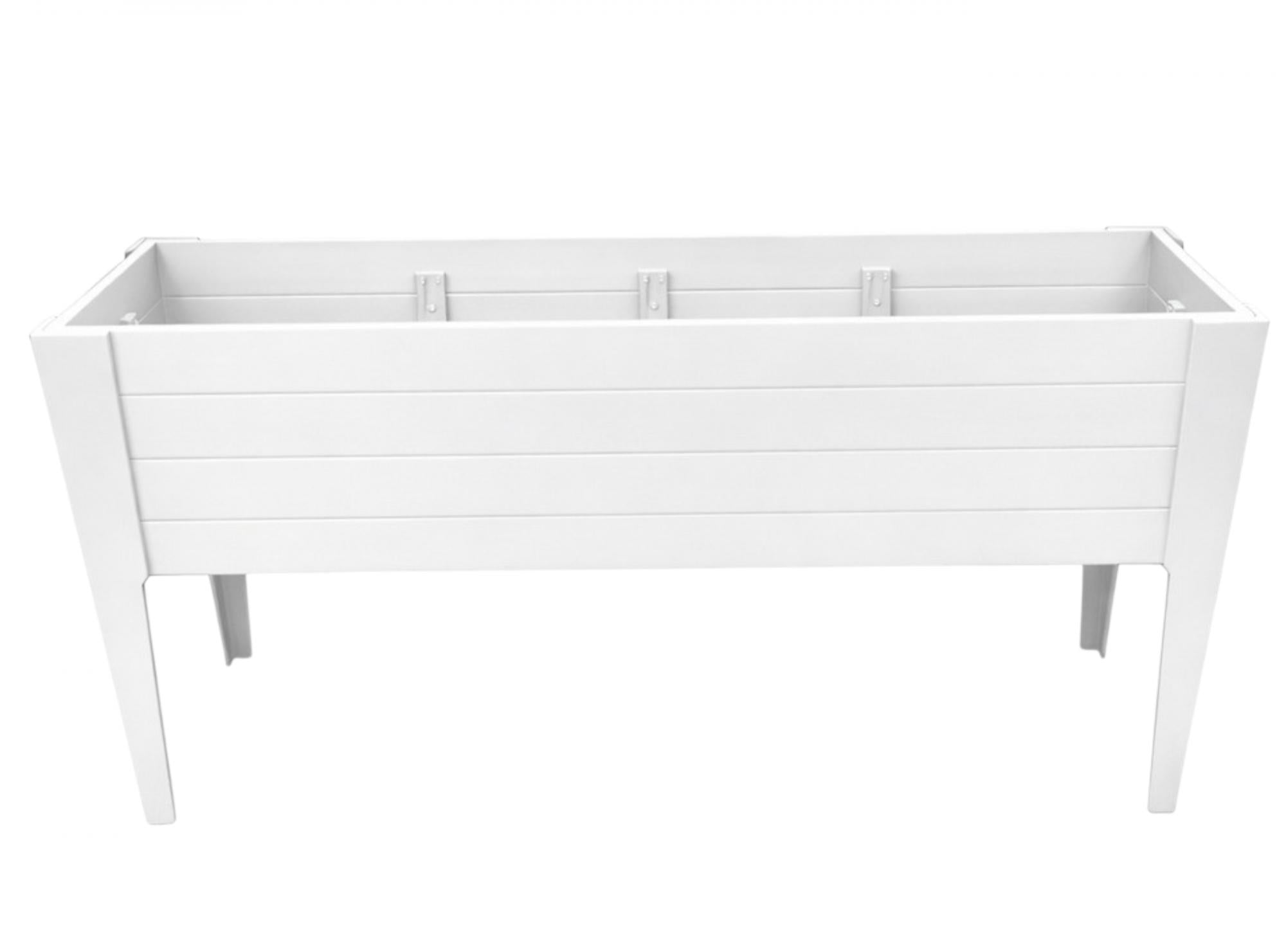 30" X 18" White Heavy Duty Plastic Rectangular Raised Garden Bed Homeroots Outdoor