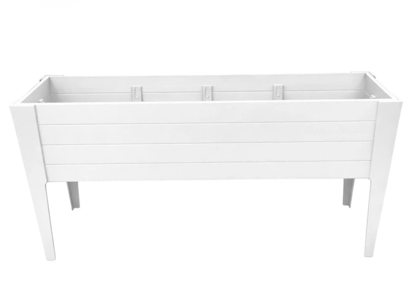 30" X 18" White Heavy Duty Plastic Rectangular Raised Garden Bed Homeroots Outdoor