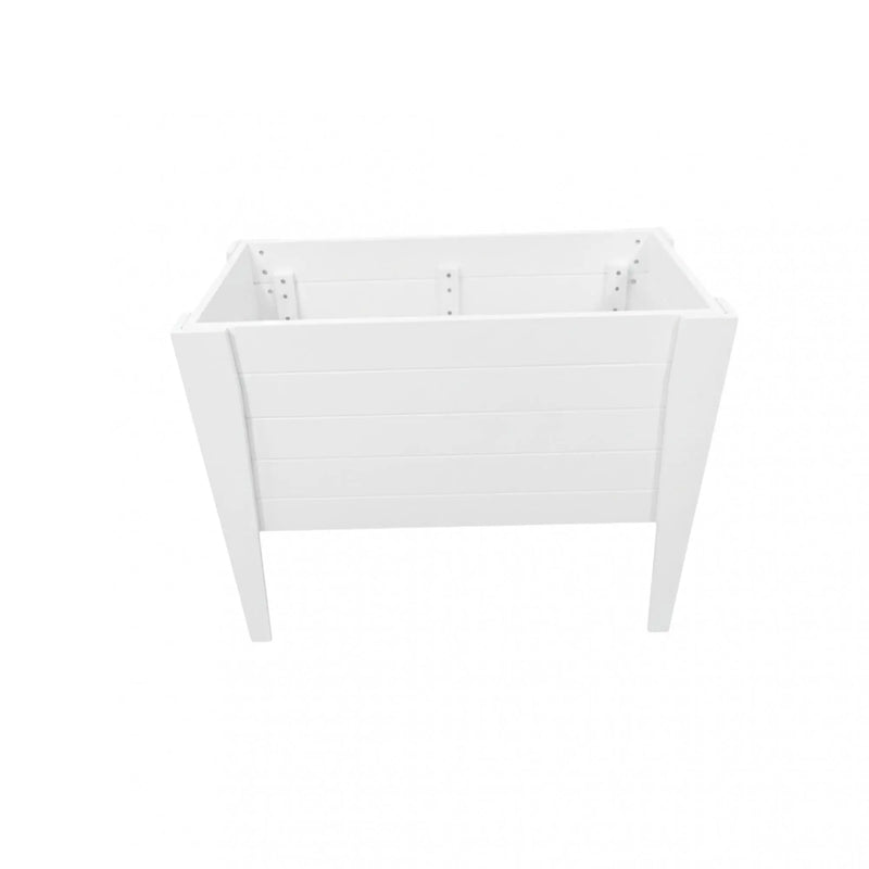 30" X 18" White Heavy Duty Plastic Rectangular Raised Garden Bed Homeroots Outdoor
