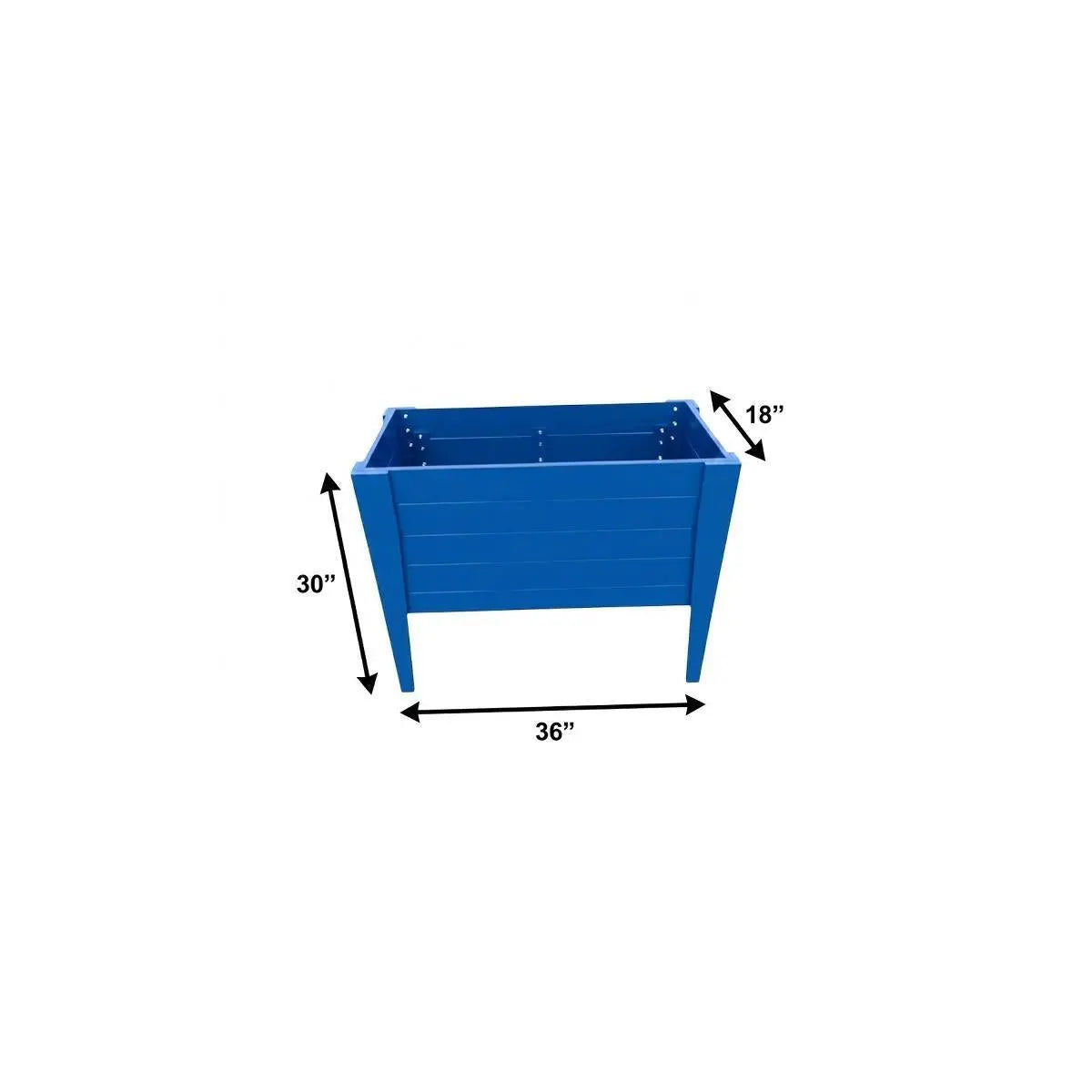 30" X 36" Blue Heavy Duty Plastic Rectangular Raised Garden Bed Homeroots Outdoor