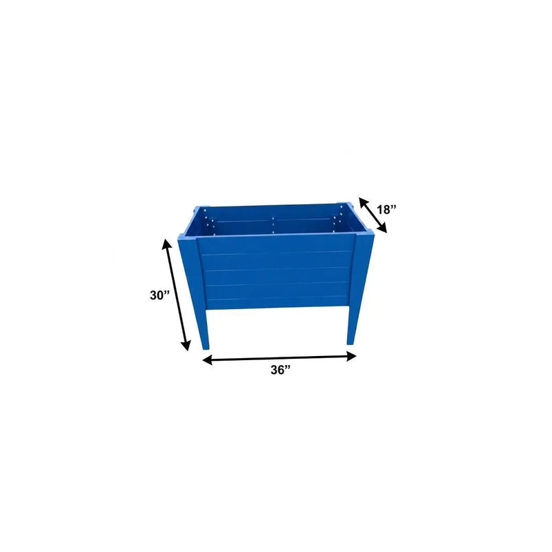 30" X 36" Blue Heavy Duty Plastic Rectangular Raised Garden Bed Homeroots Outdoor