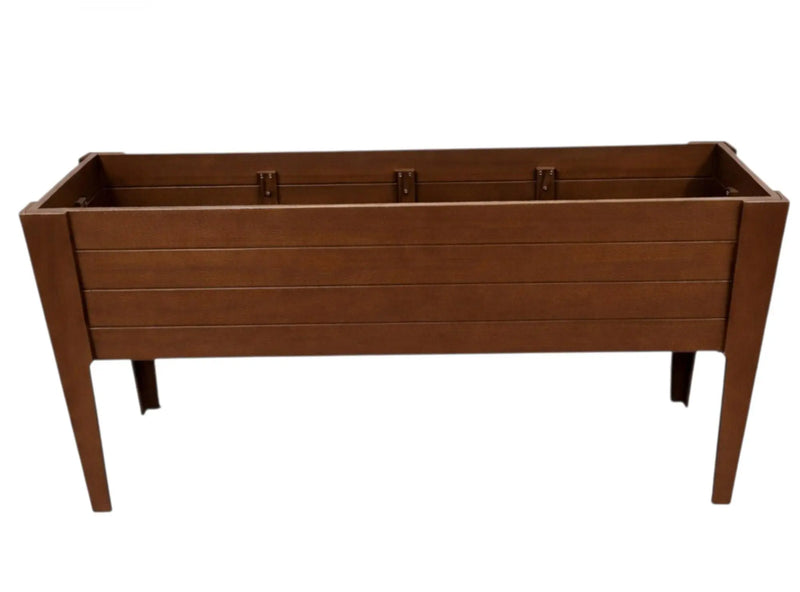 30" X 72" Walnut Heavy Duty Plastic Rectangular Raised Garden Bed Homeroots Outdoor