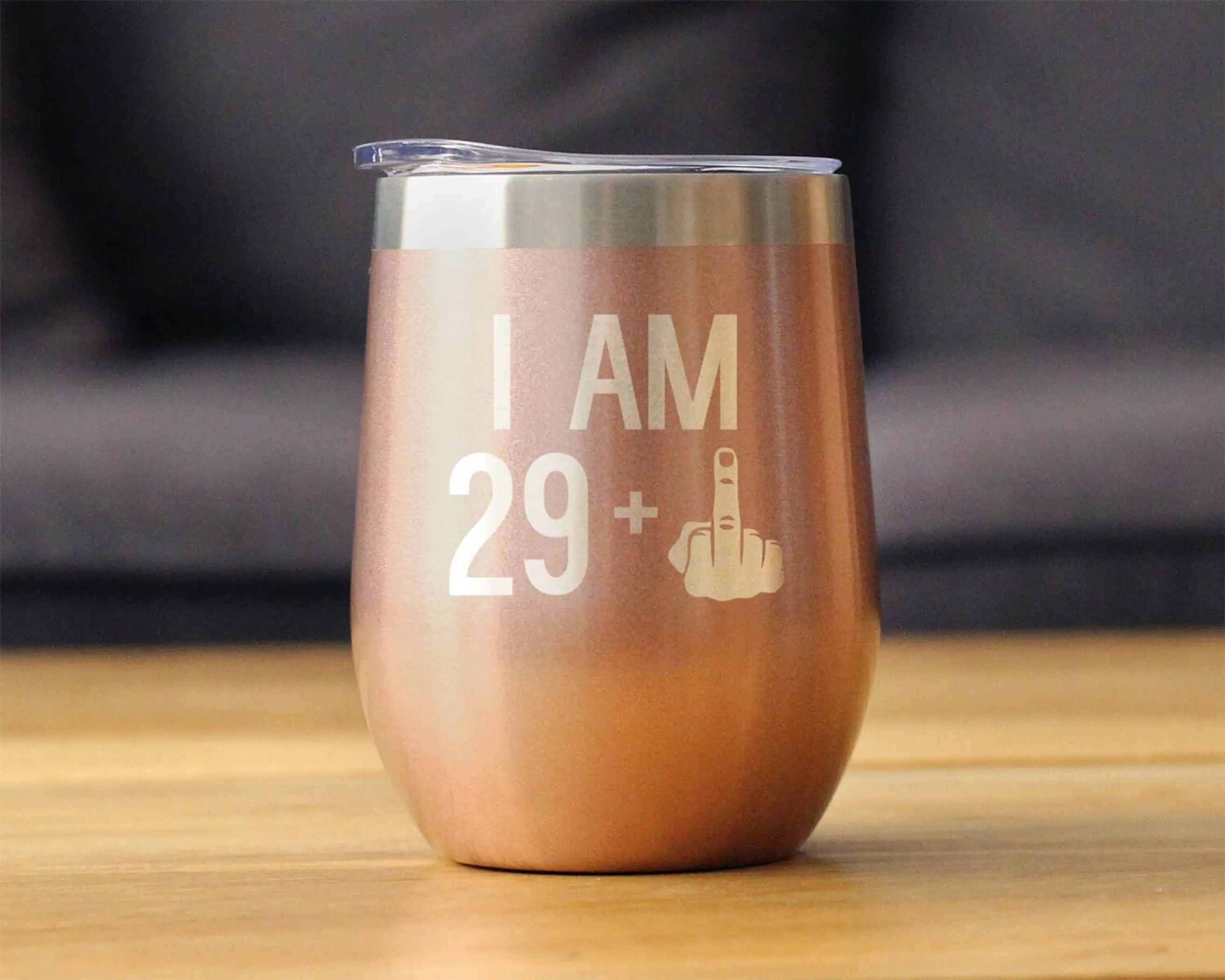 30th Birthday Gifts - Middle Finger Insulated Wine Tumbler Bevvee